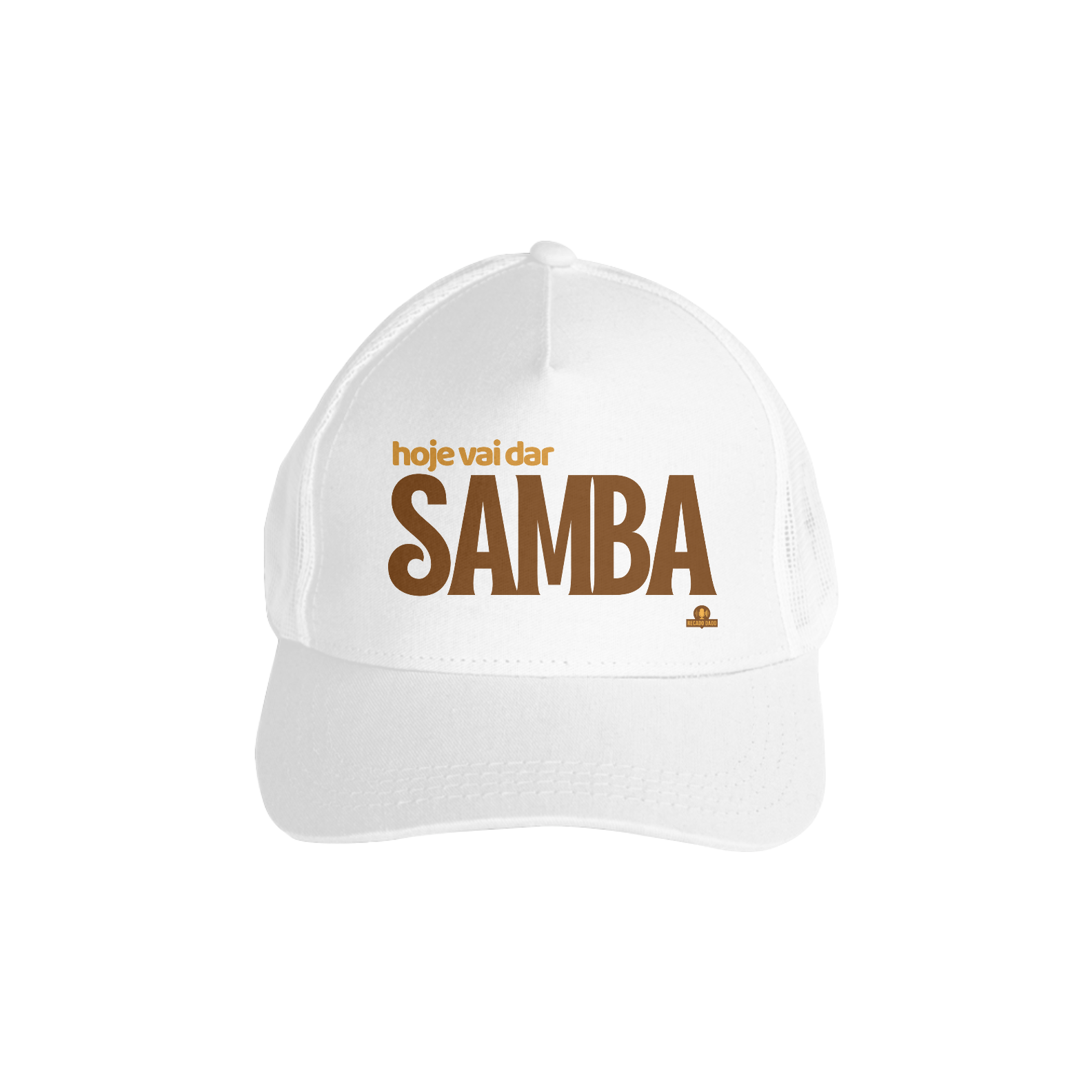 Nome do produto: Boné aba curva para ir ao samba com frase \