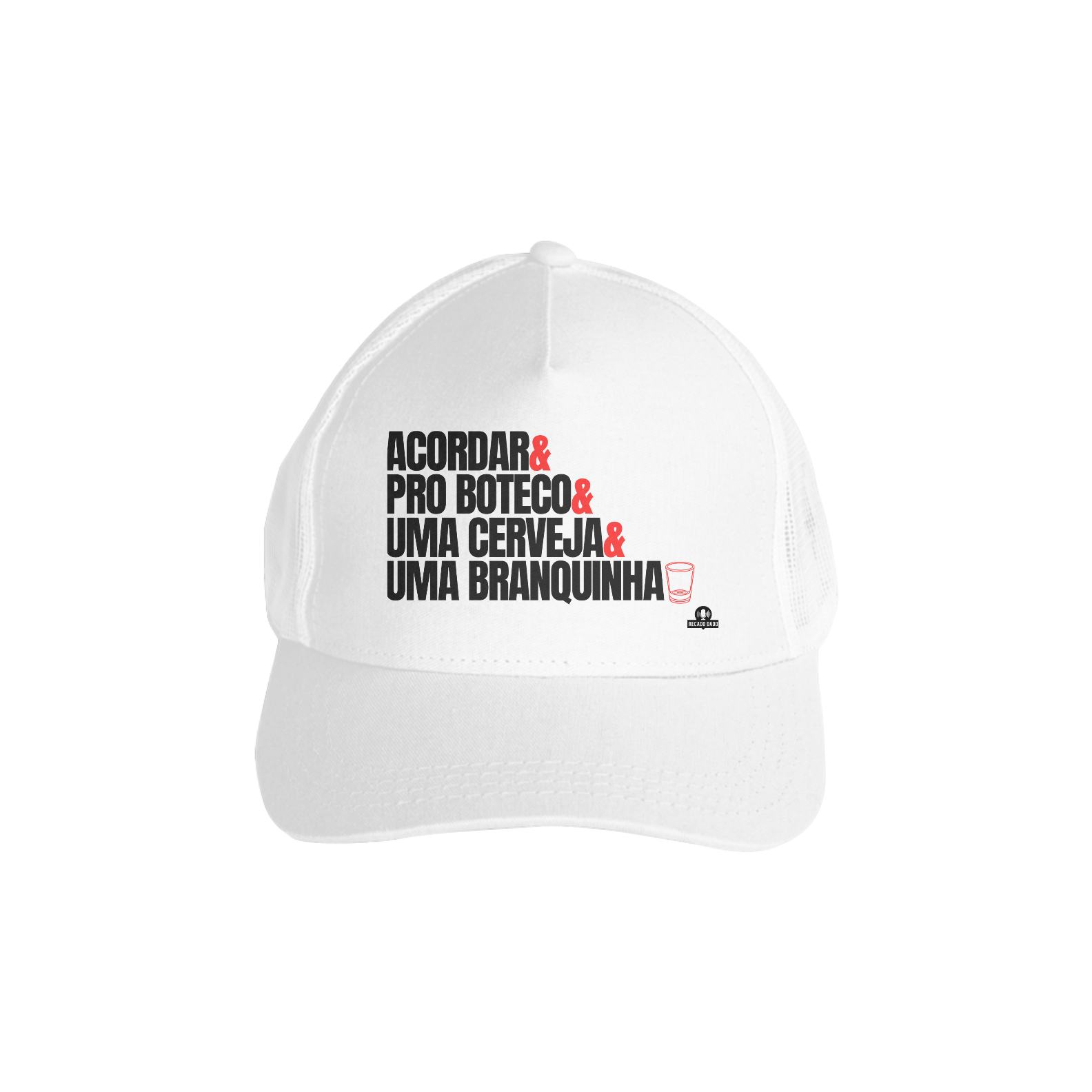 Nome do produto: Boné aba curva de botequeiro com frase \