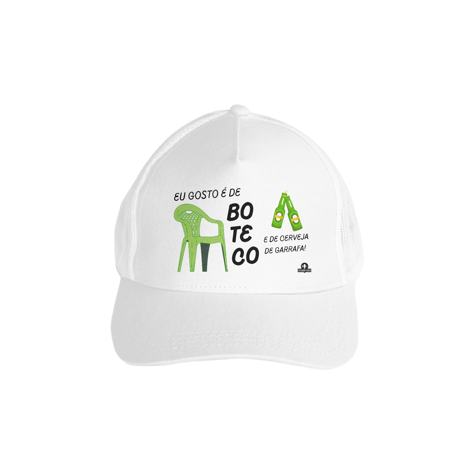 Nome do produto: Boné aba curva com a frase \
