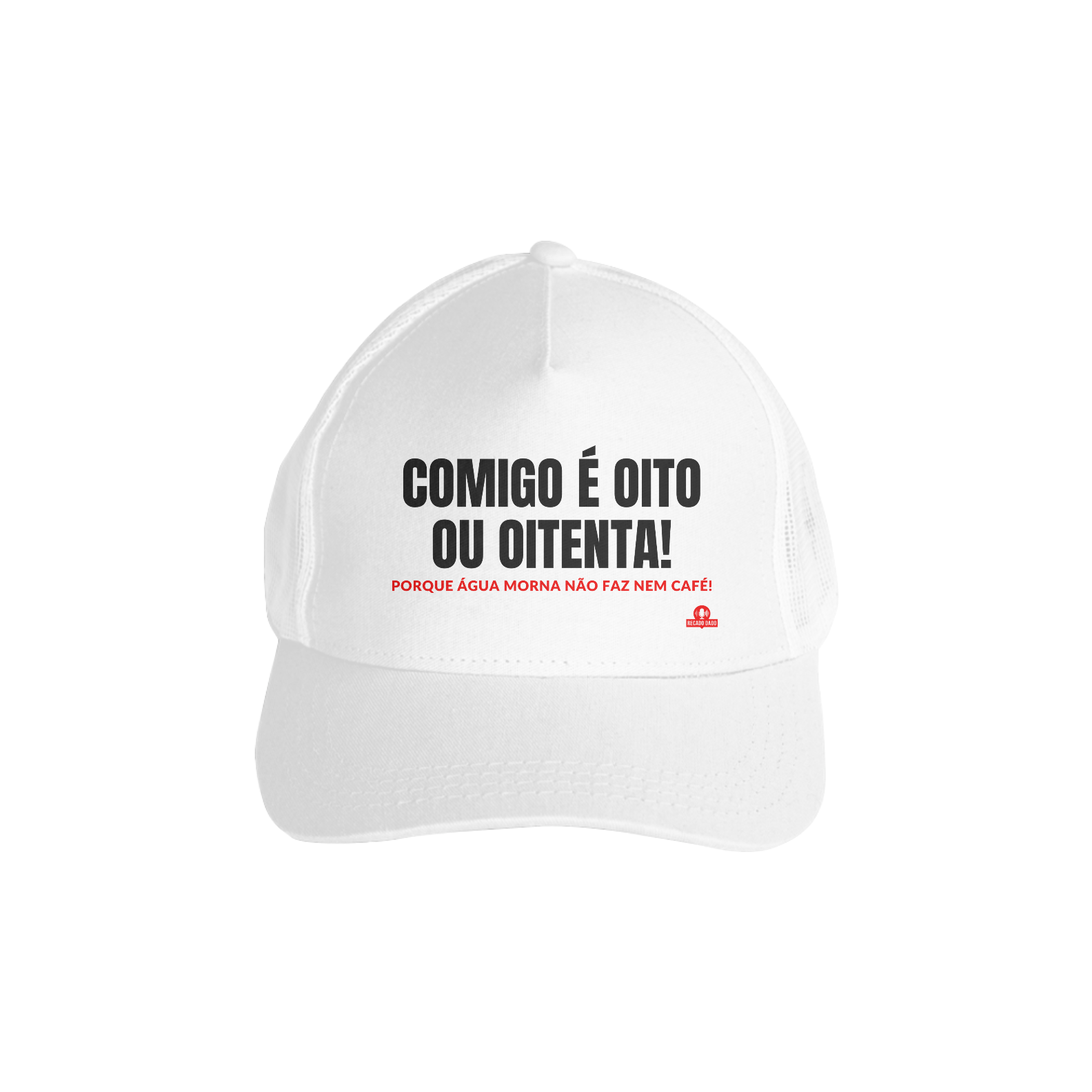 Nome do produto: Boné aba curva com humor com ditado \