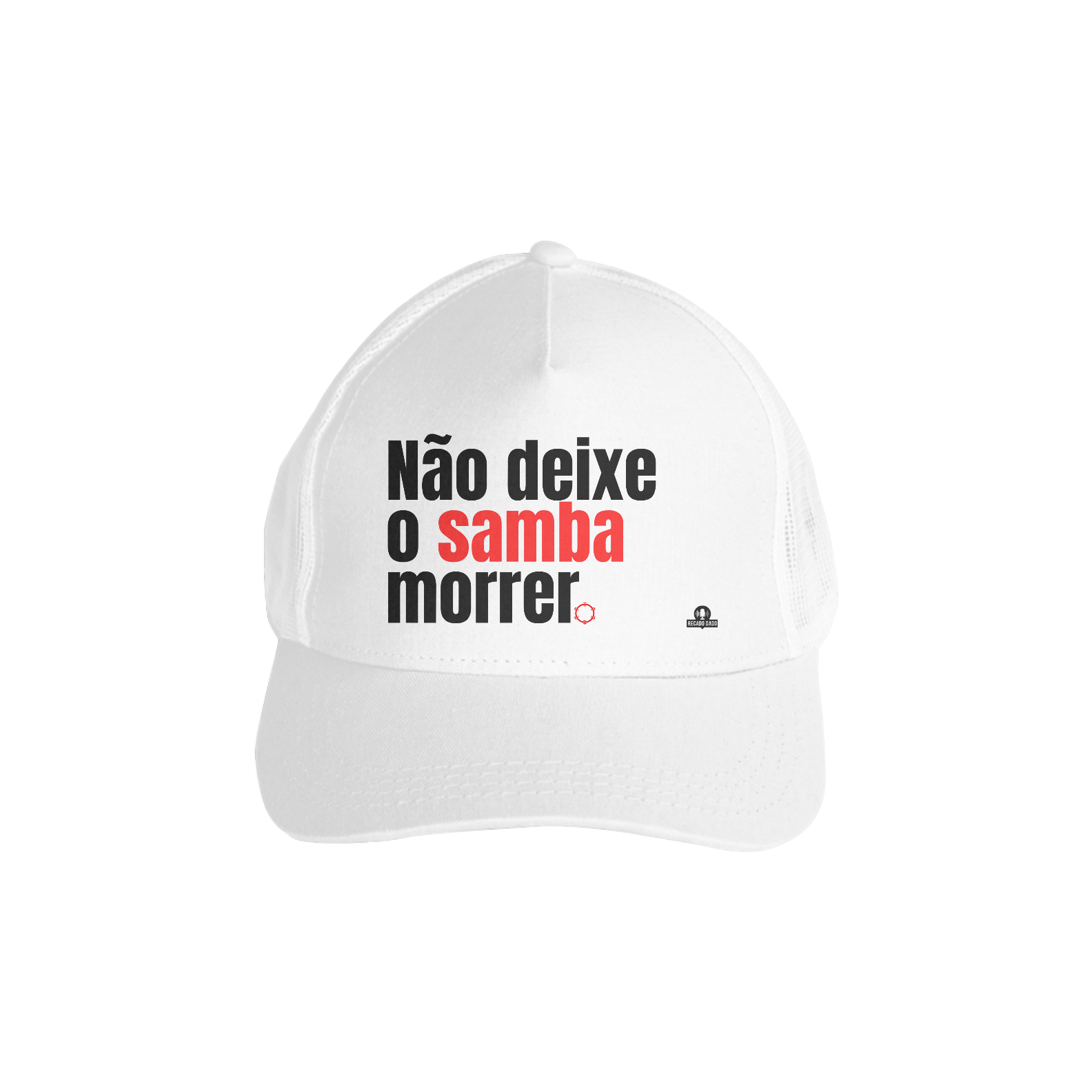 Nome do produto: Boné aba curva samba com frase \