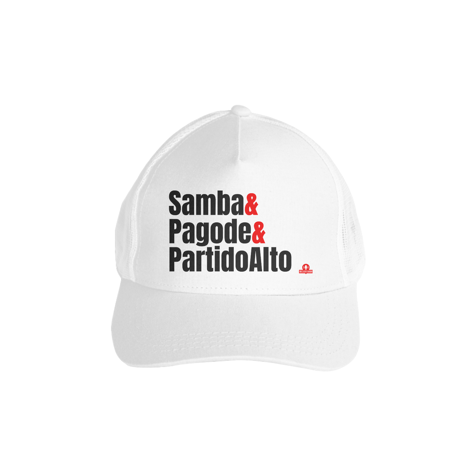 Nome do produto: Boné aba curva de samba com frase \