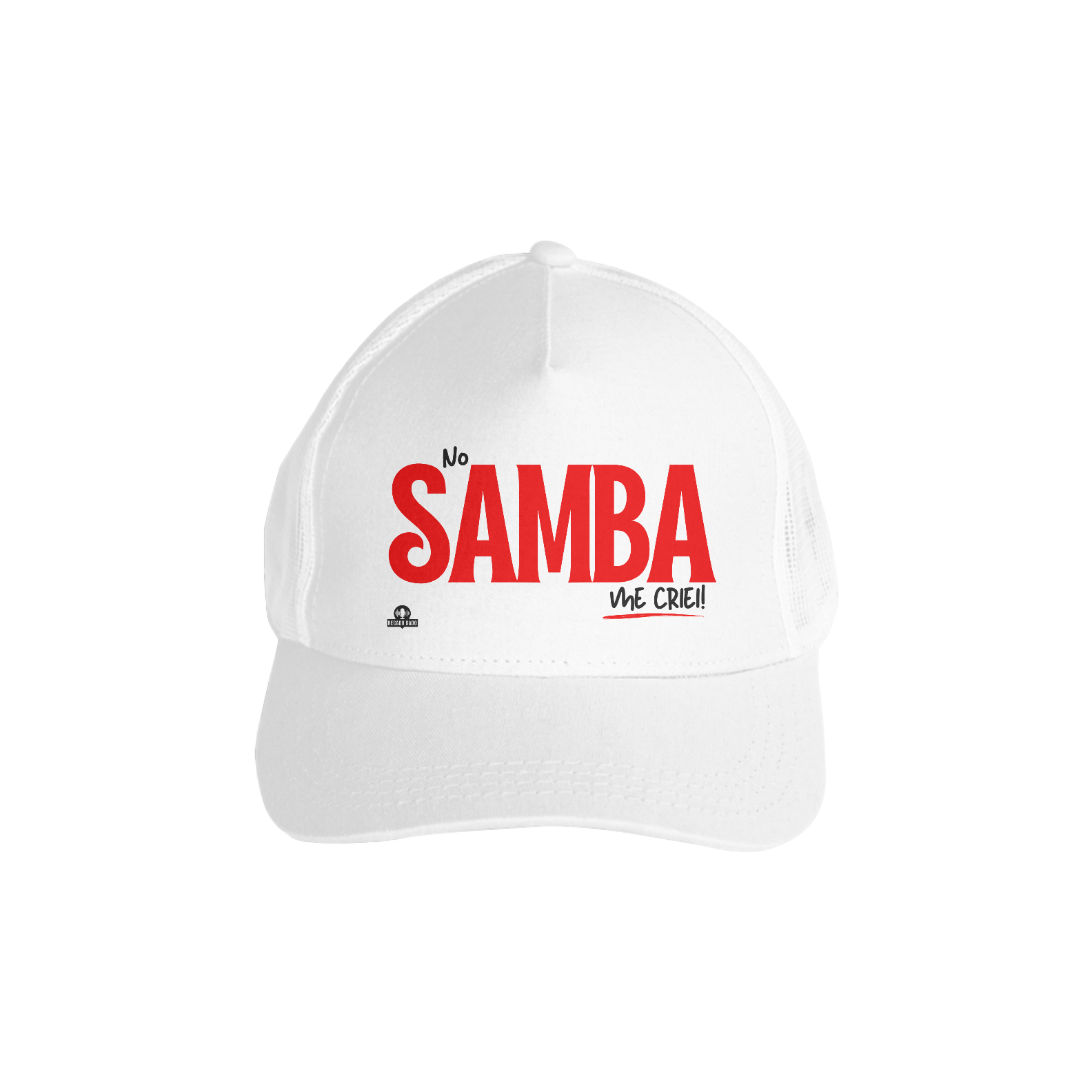 Nome do produto: Boné aba curva sambista com frase \