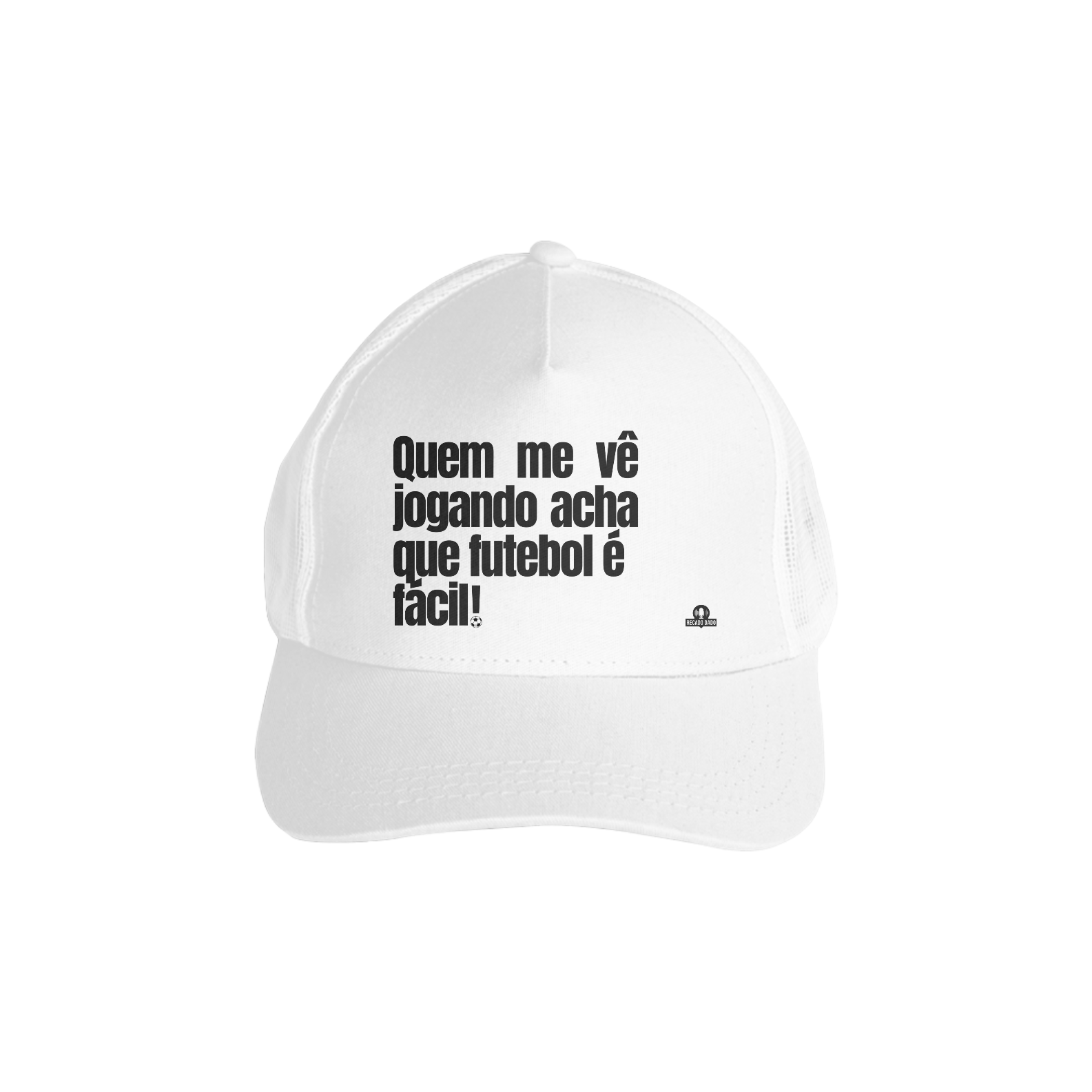 Nome do produto: Boné aba curva frase de futebol \