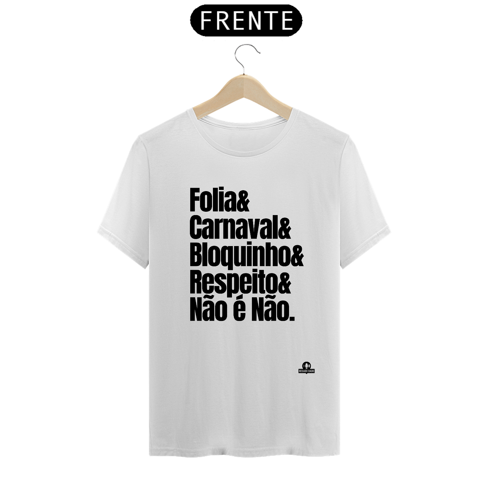 Nome do produto: Camiseta para o carnaval com frase \