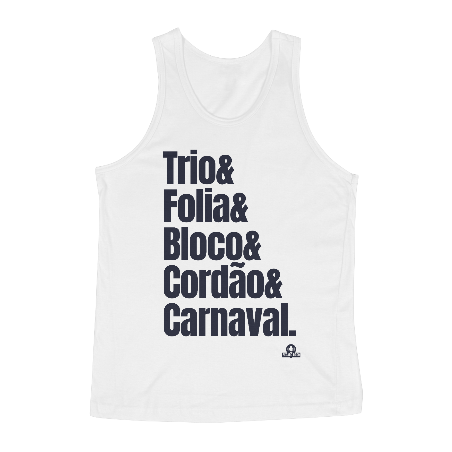 Nome do produto: Camiseta regata com estampa dos ritmos carnavalescos \