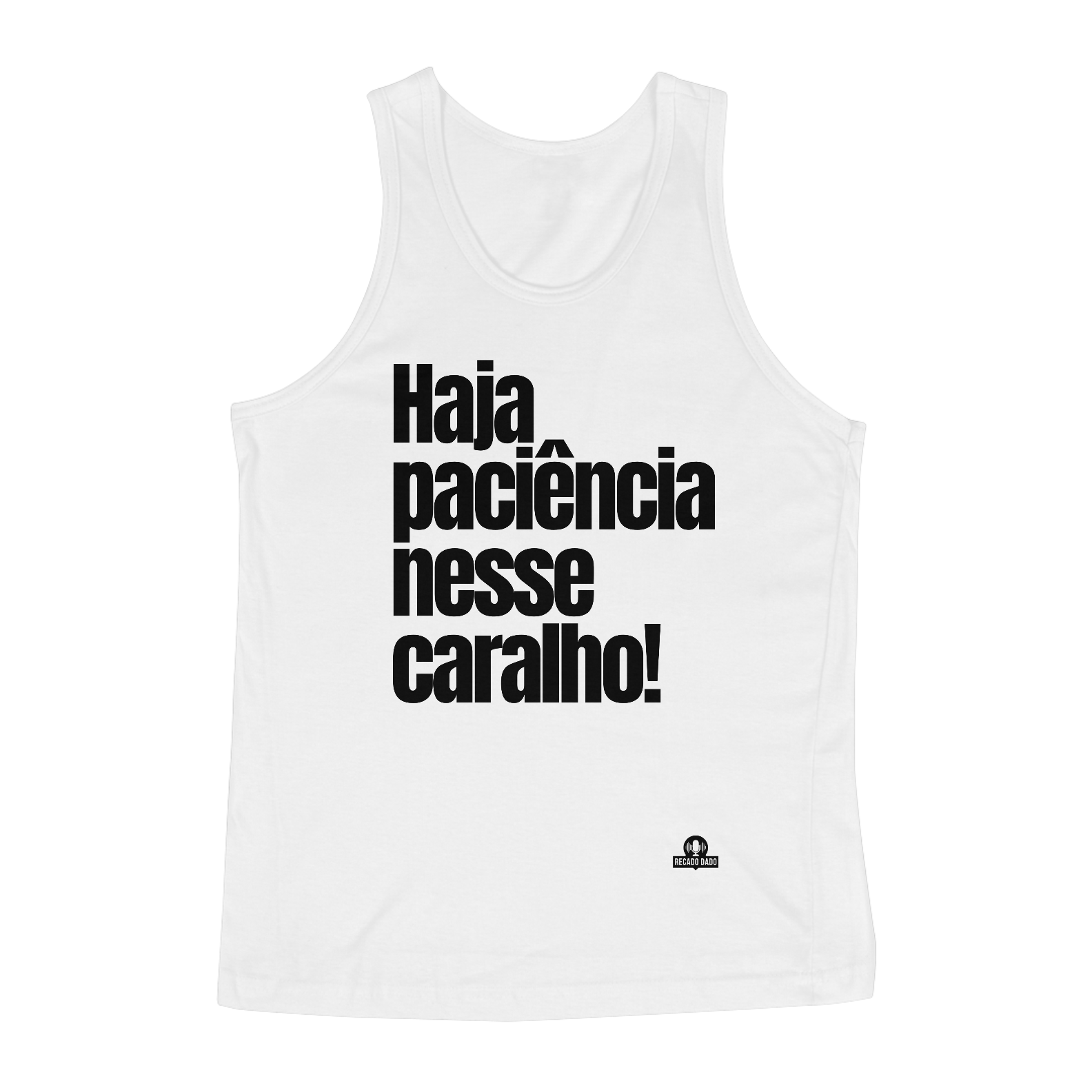 Nome do produto: Camiseta regata com humor e frase \