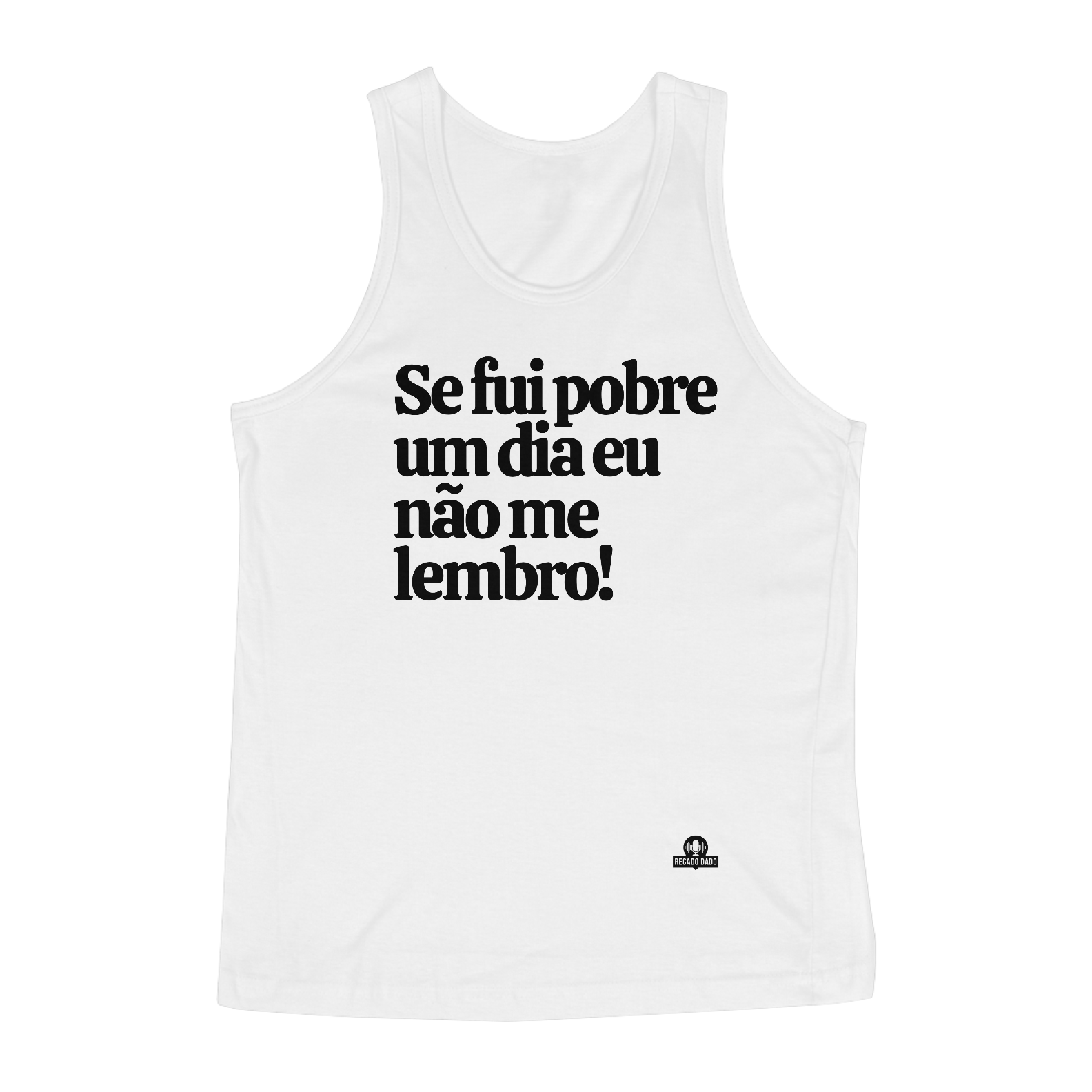 Nome do produto: Camiseta regata com humor e frase \