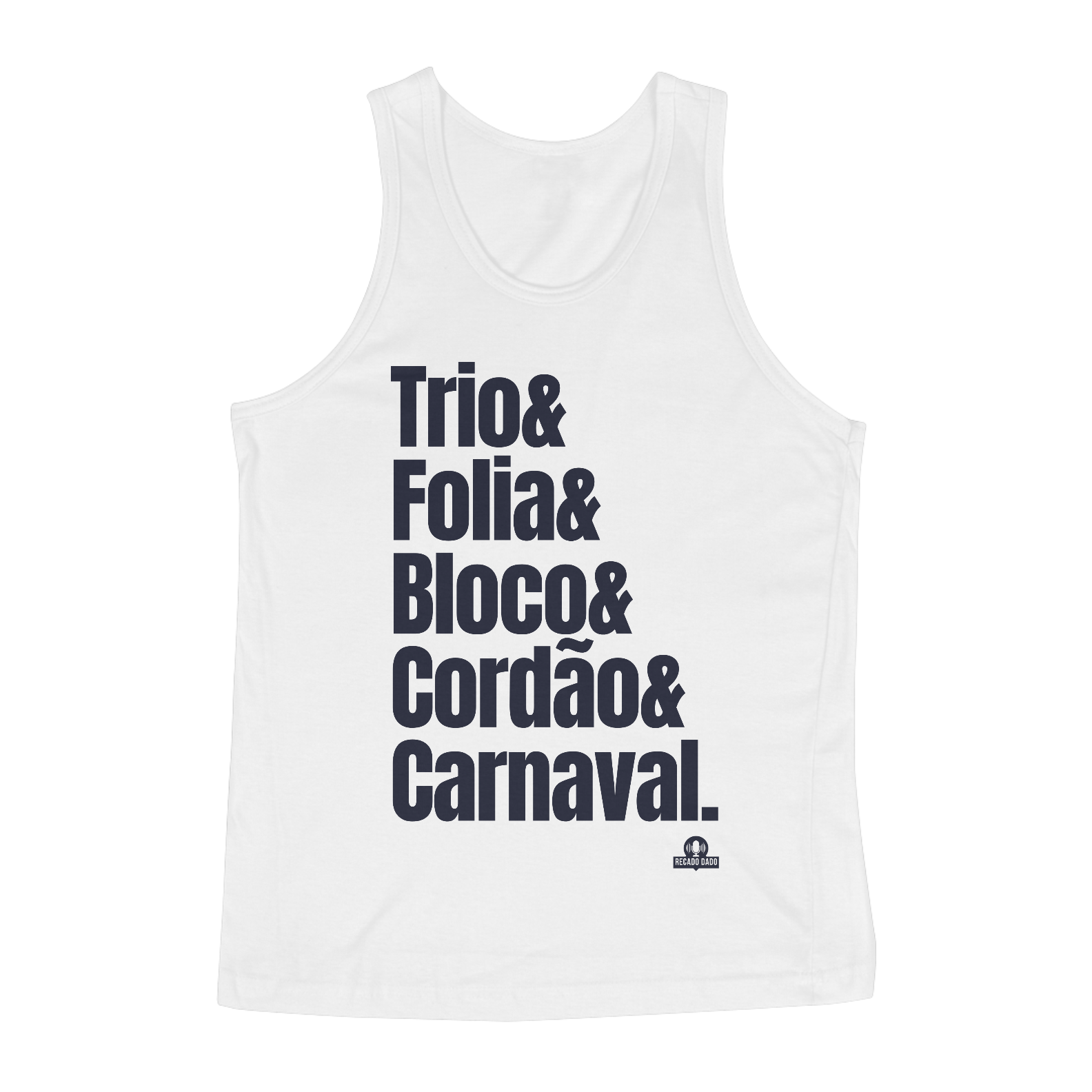 Nome do produto: Camiseta regata para o carnaval com frase \