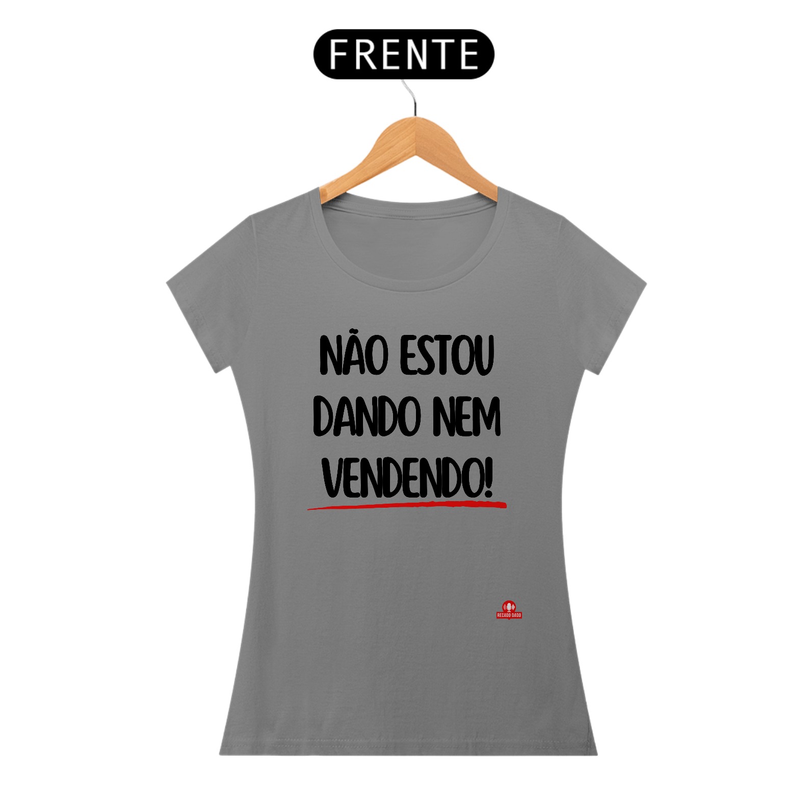 Nome do produto: Camiseta feminina com frase divertida \