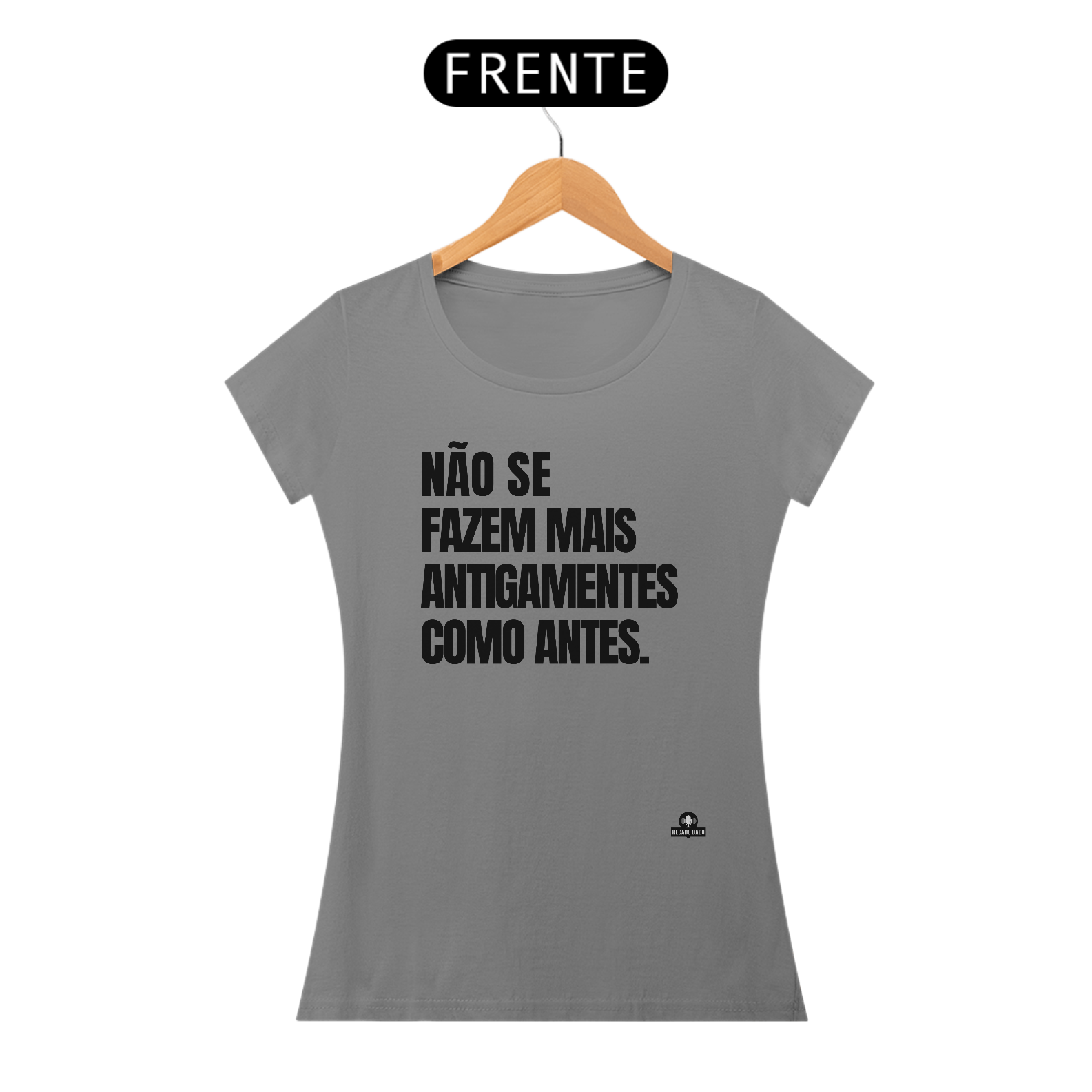 Nome do produto: Camiseta feminina com frase de humor \