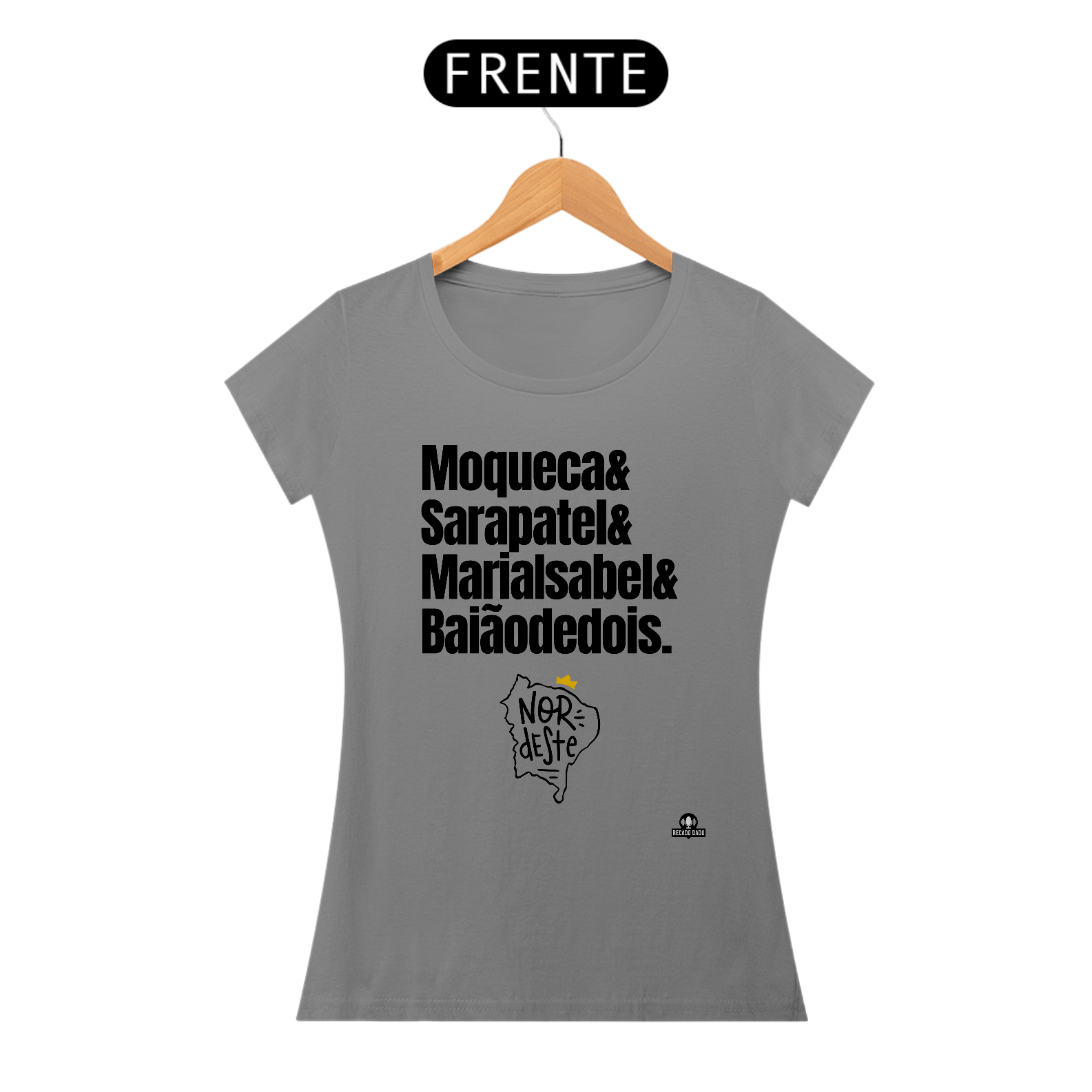Nome do produto: Camiseta feminina de comidas nordestinas \