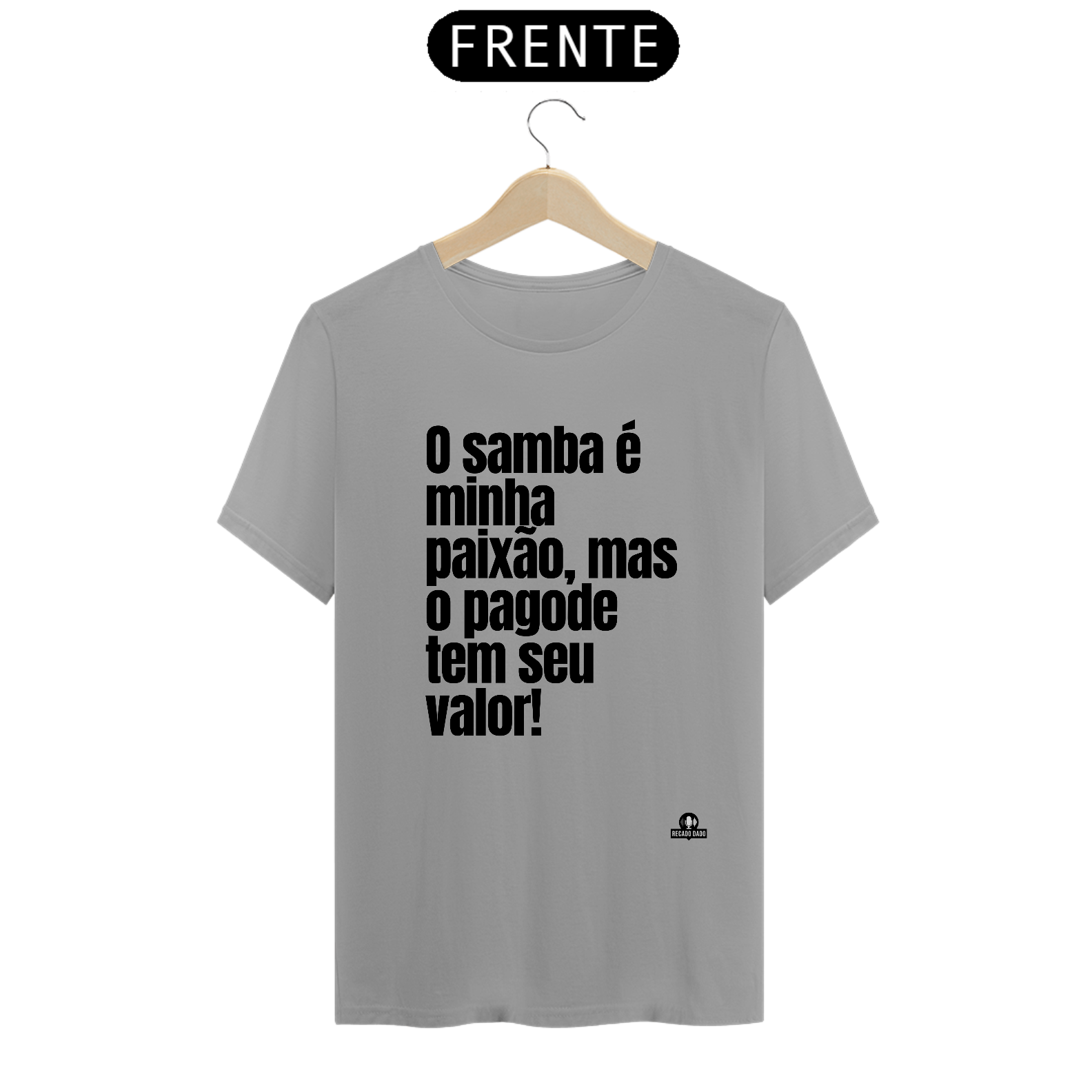 Nome do produto: Camiseta de samba com a frase \