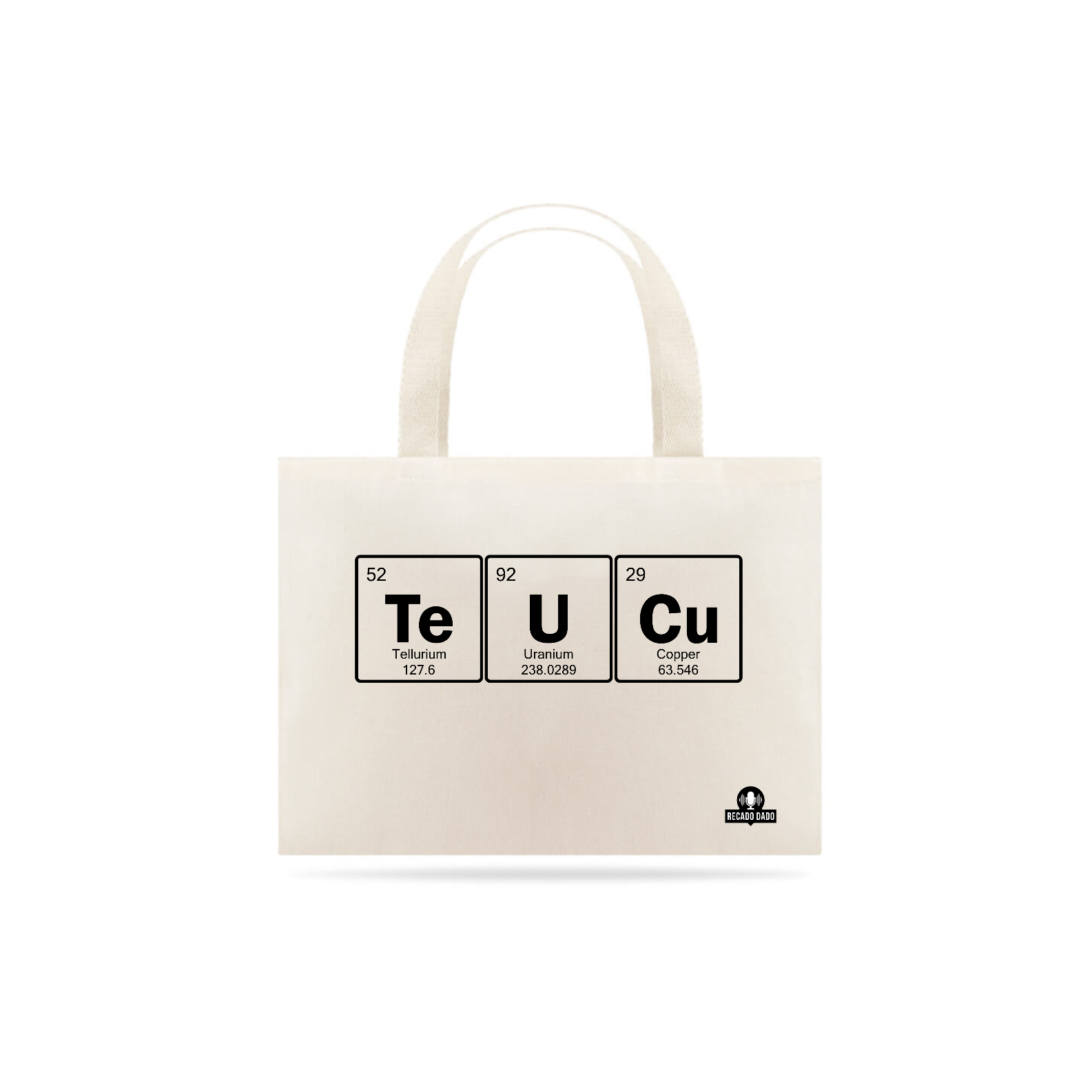 Nome do produto: Ecobag engraçada com os elementos da tabela periódia \