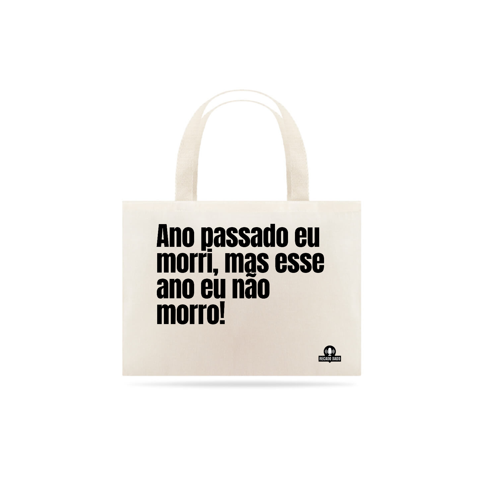 Nome do produto: Ecobag de bloquinho com frase do cantor Belchior \