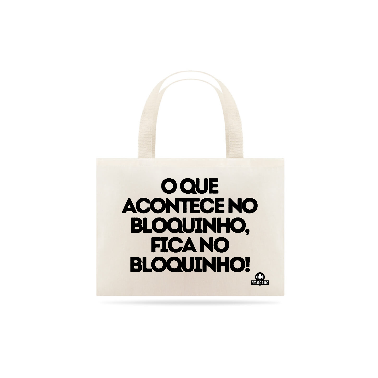 Nome do produto: Ecobag feminina de carnaval com frase estampada \