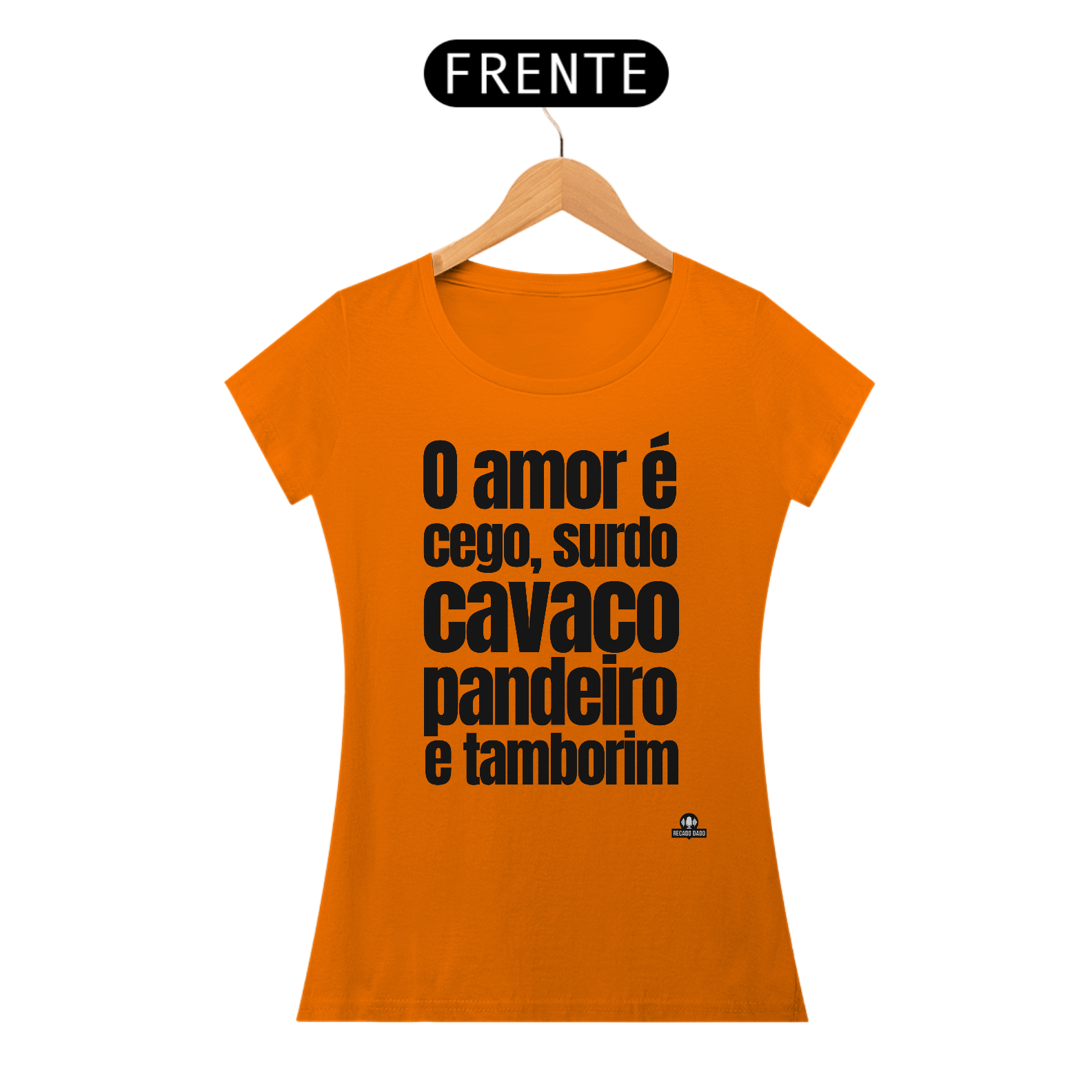 Nome do produto: Camiseta feminina samba com frase \