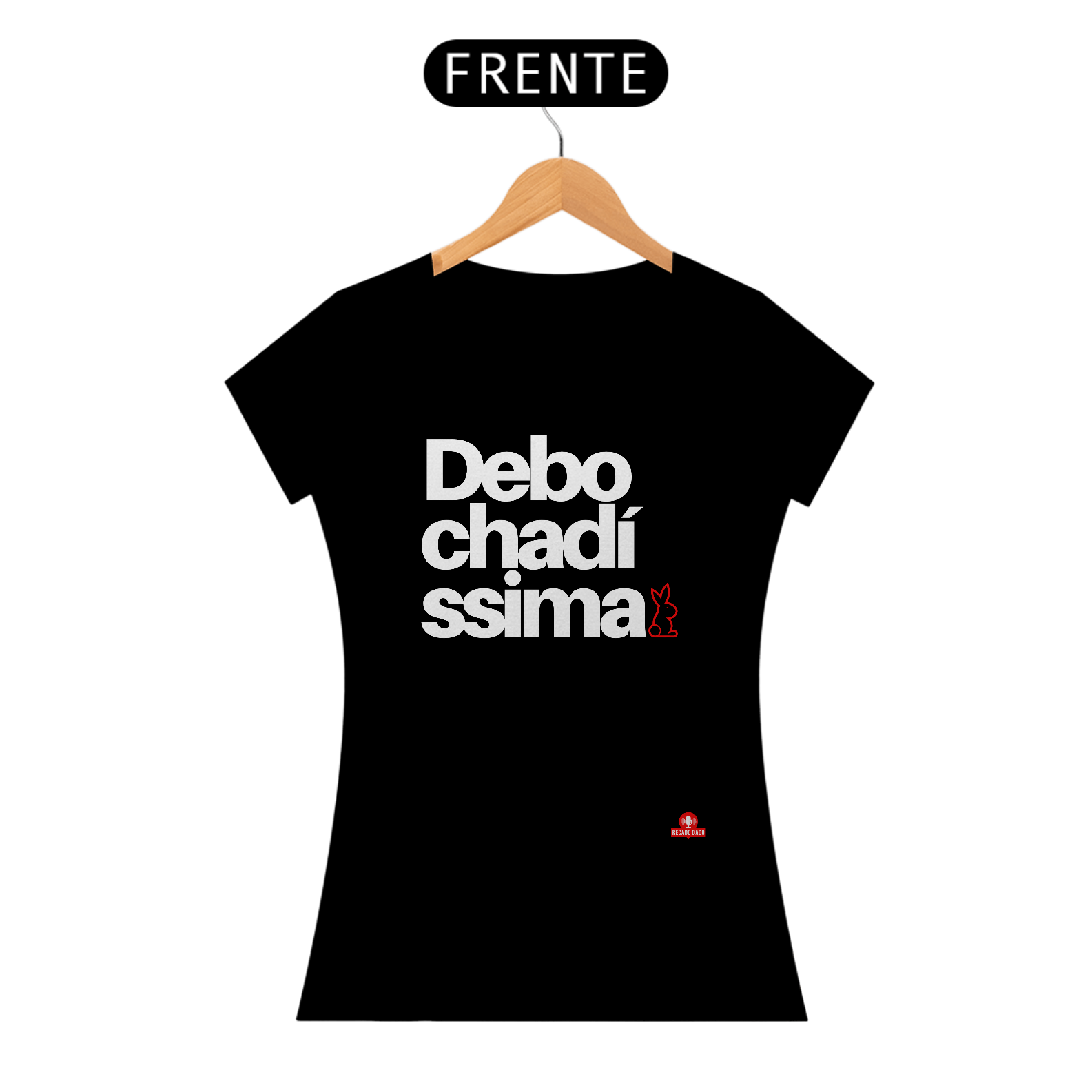 Nome do produto: Camiseta feminina com frase estampada \