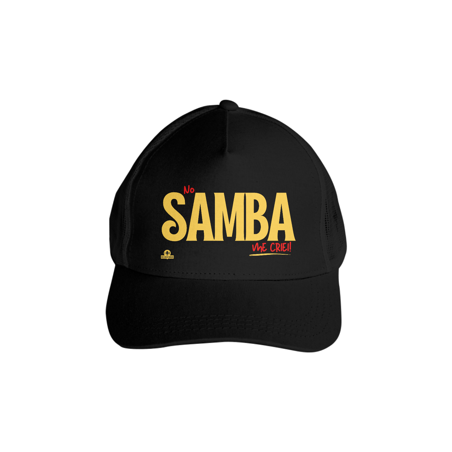 Nome do produto: Boné aba curva sambista com frase \