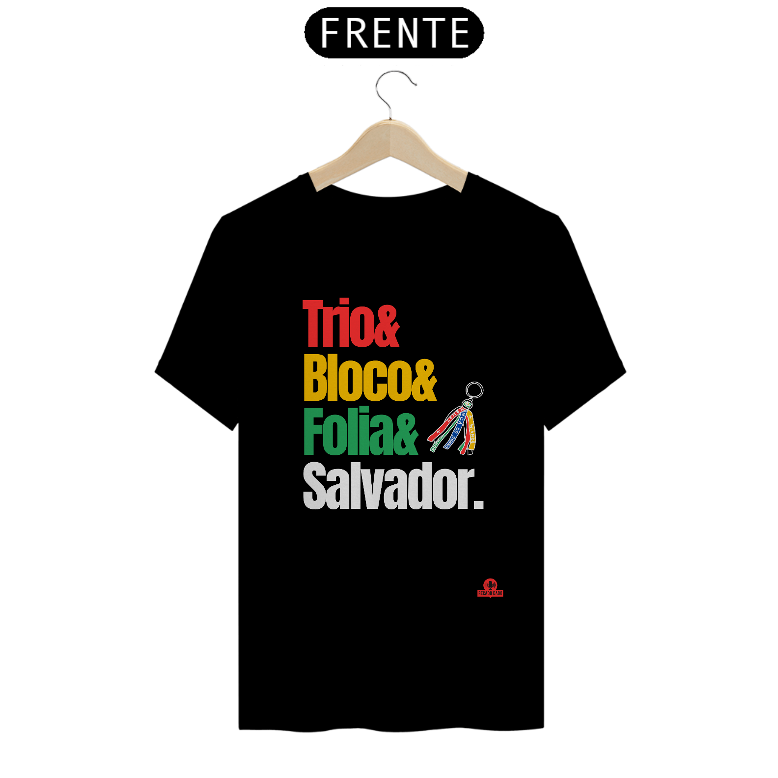 Nome do produto: Camiseta para o carnaval de Salvador com frase \