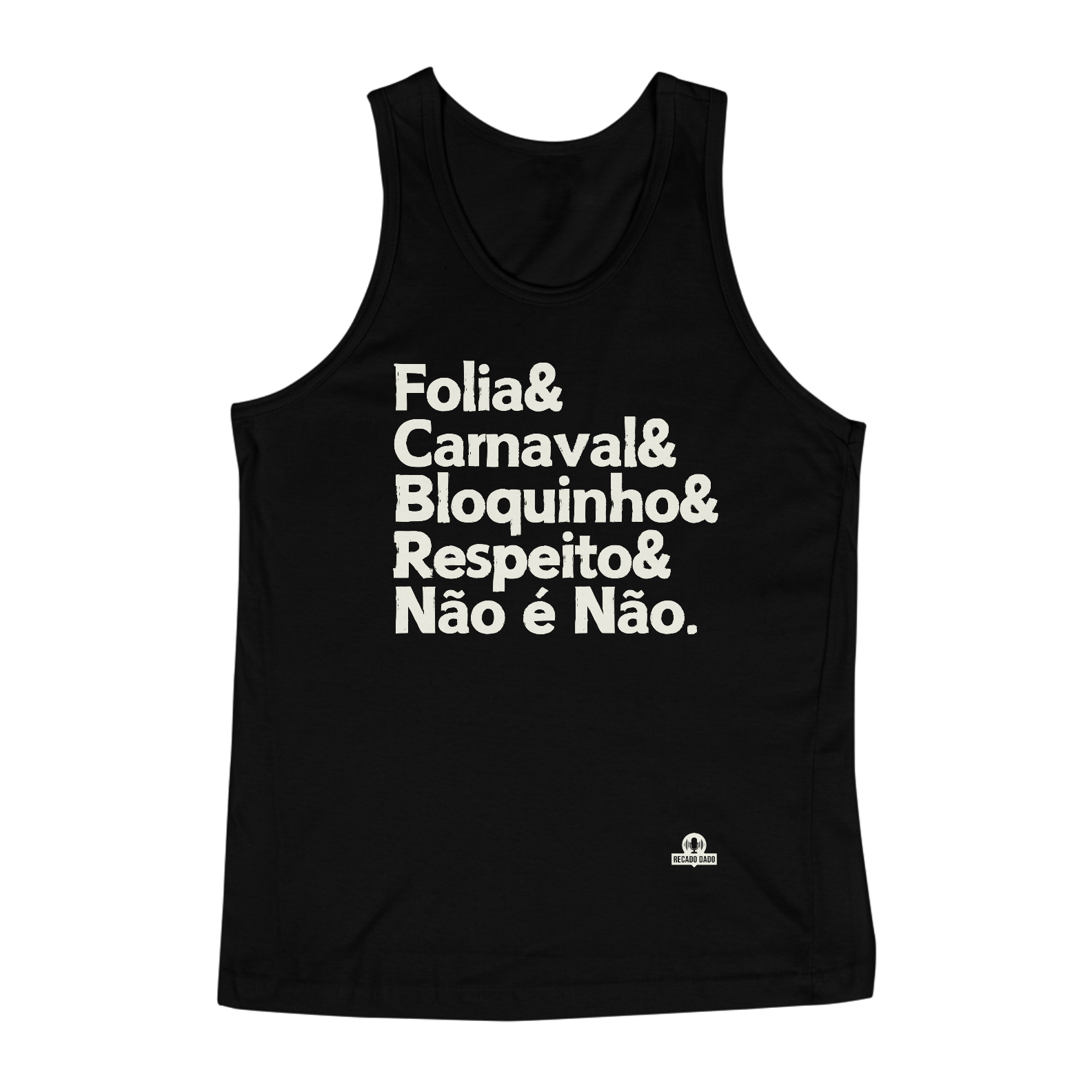 Nome do produto: Camiseta regata para o carnaval com frase \