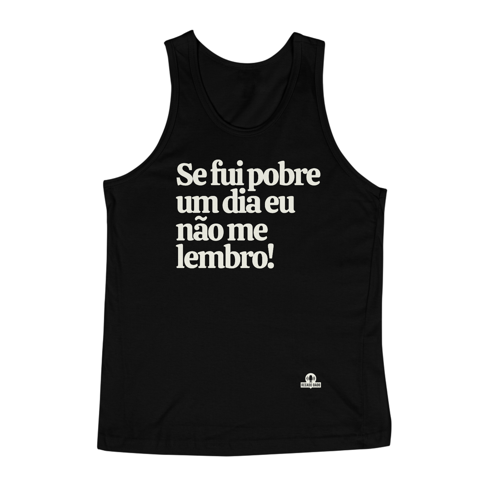 Nome do produto: Camiseta regata com humor e frase \