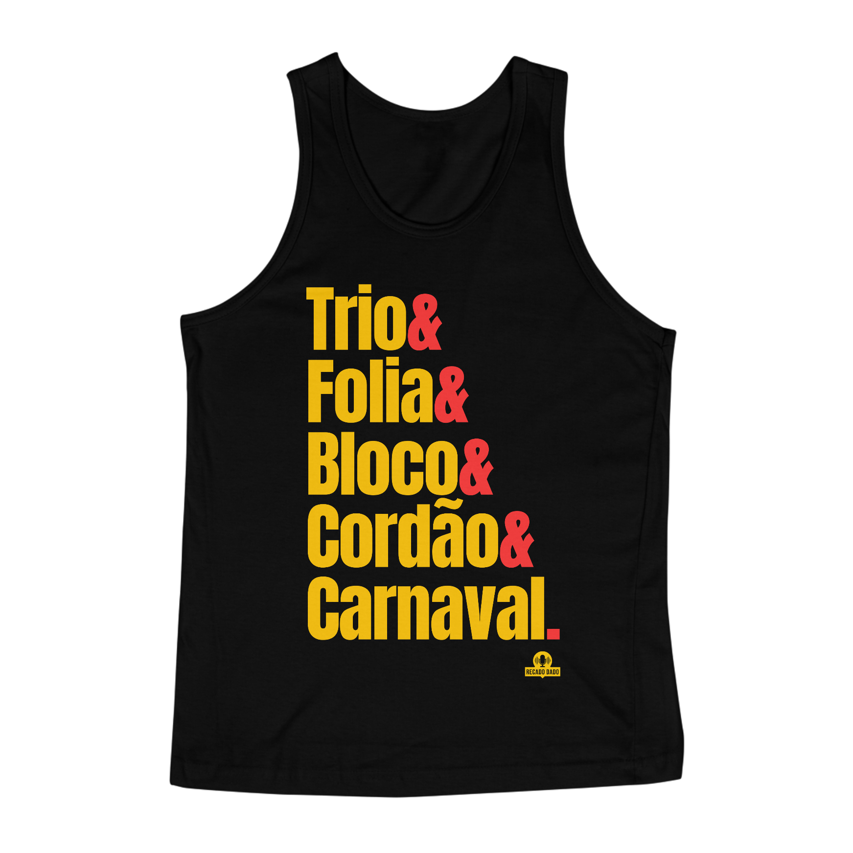 Nome do produto: Camiseta regata para o carnaval com frase \