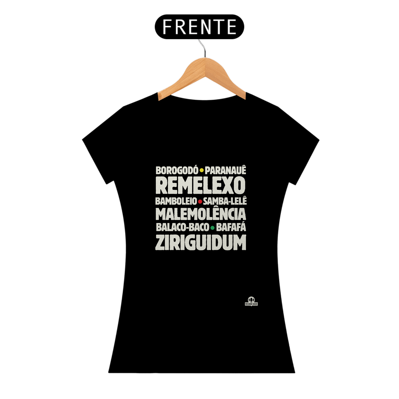 Nome do produto: Camiseta feminina com as expressões brasileiras \