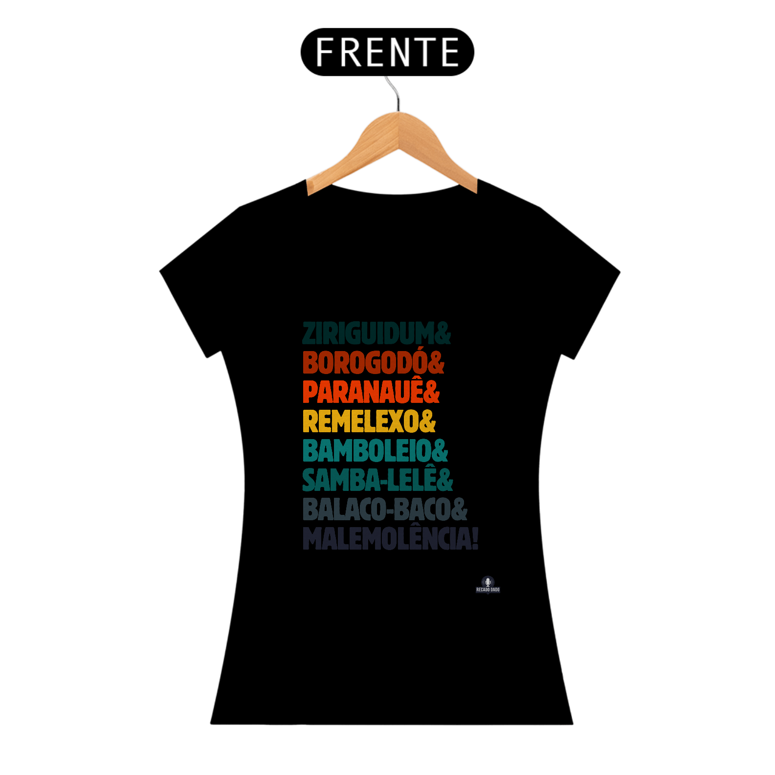 Nome do produto: Camiseta baby long com as expressões brasileiras \