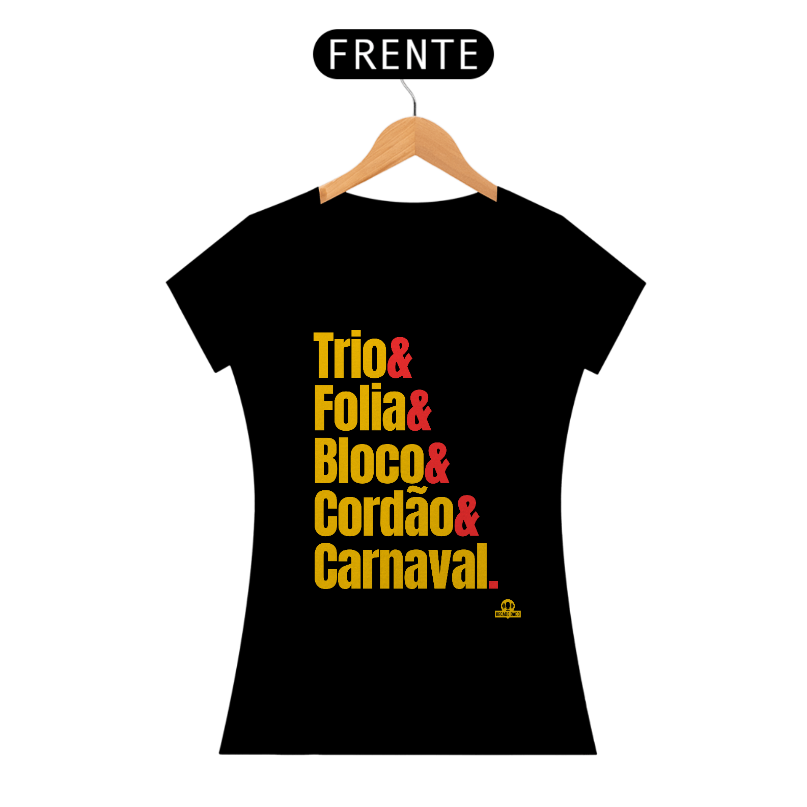 Nome do produto: Camiseta feminina para o carnaval com frase \
