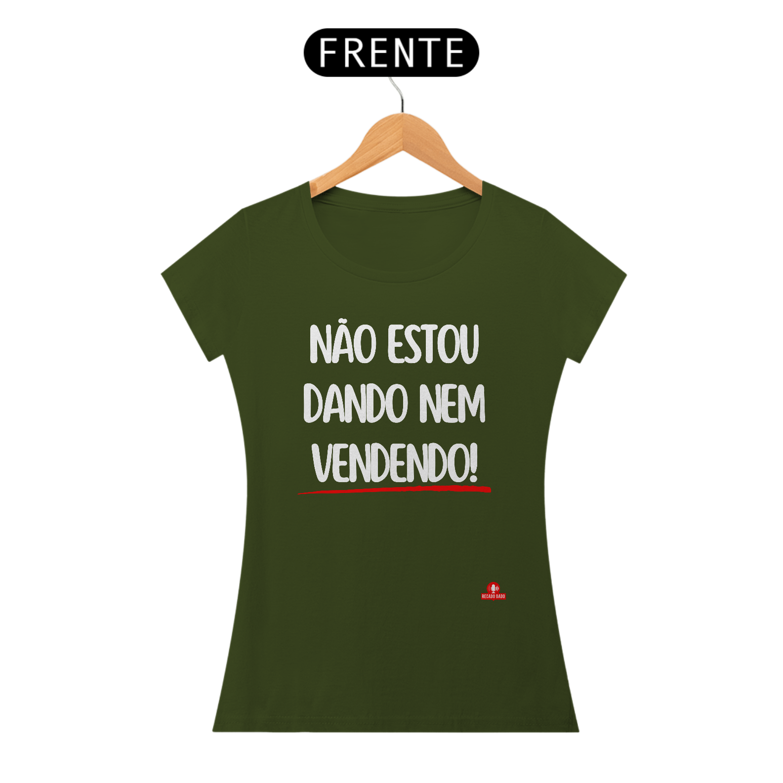 Nome do produto: Camiseta feminina com frase divertida \