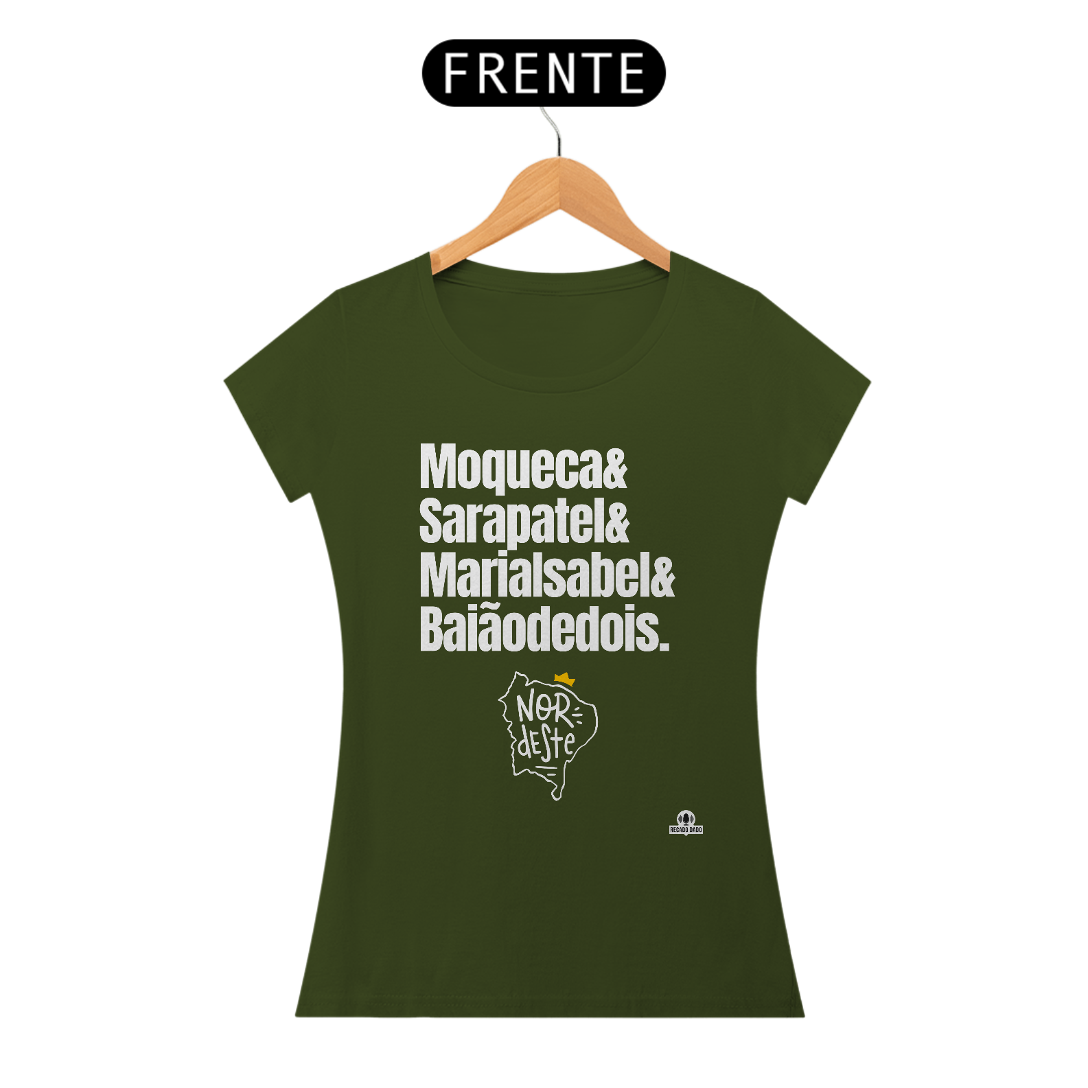 Nome do produto: Camiseta feminina de comidas nordestinas \
