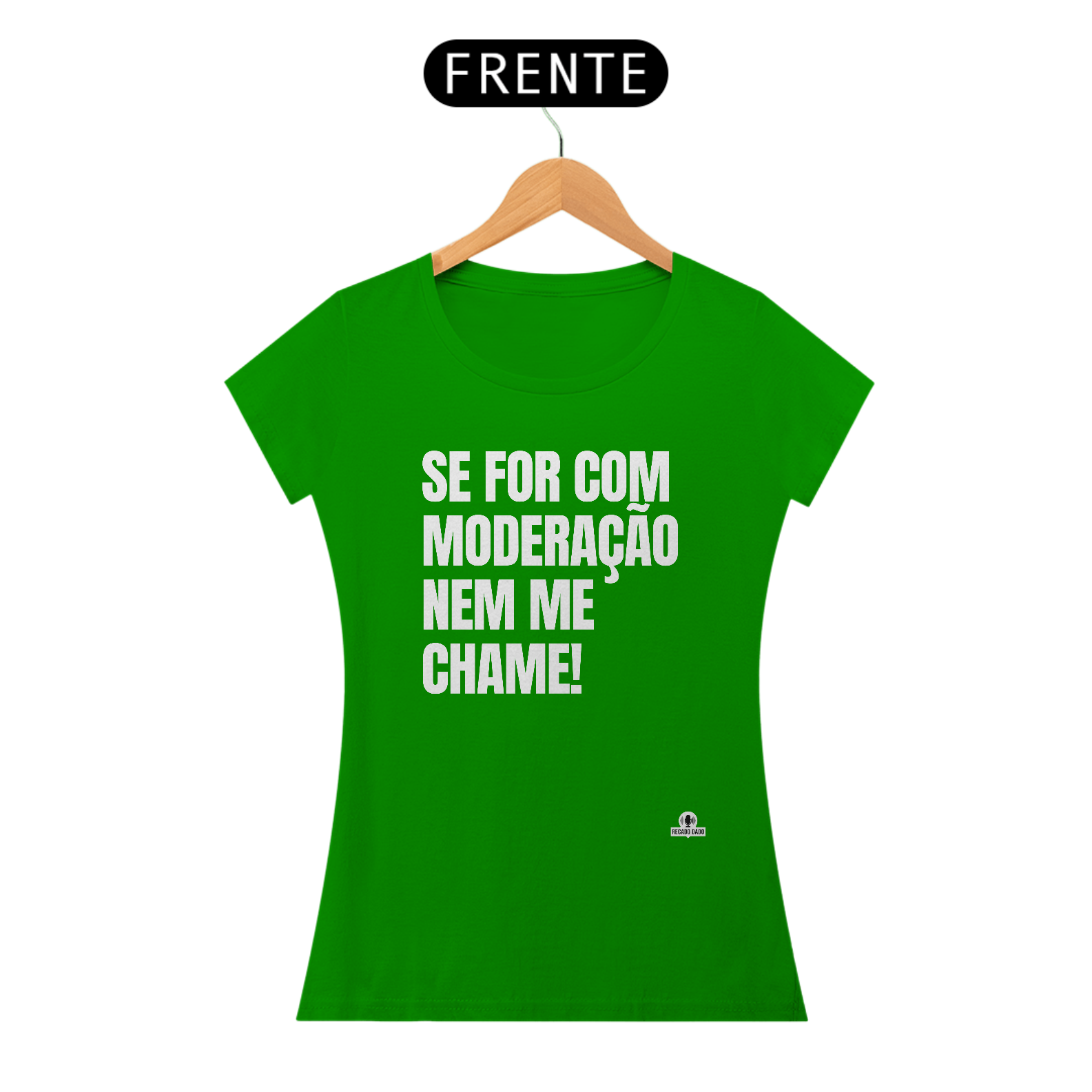 Nome do produto: Camiseta feminina com frase engraçada \