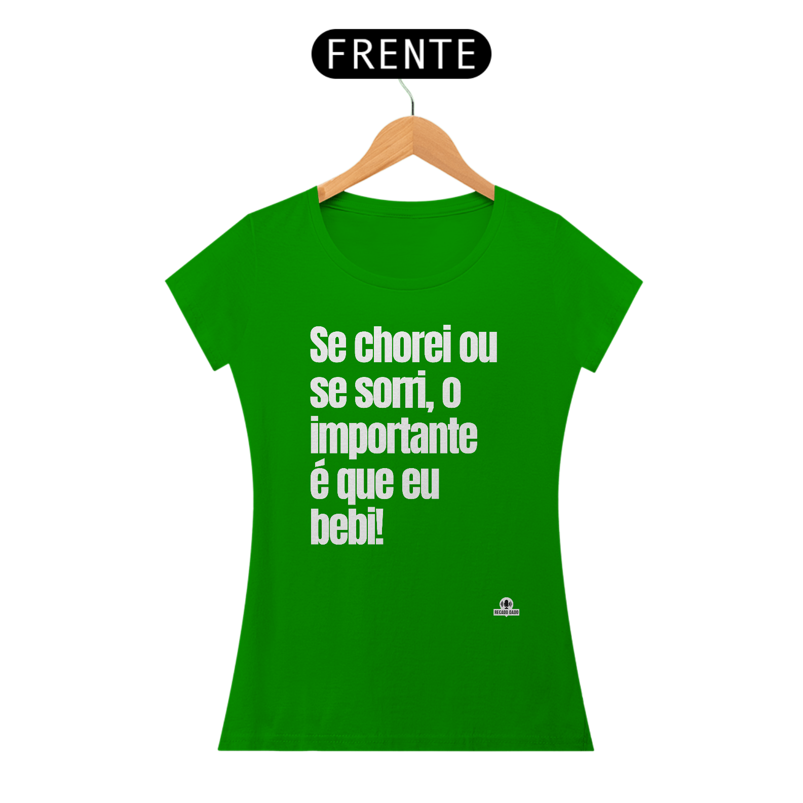 Nome do produto: Camiseta feminina com frase engraçada \