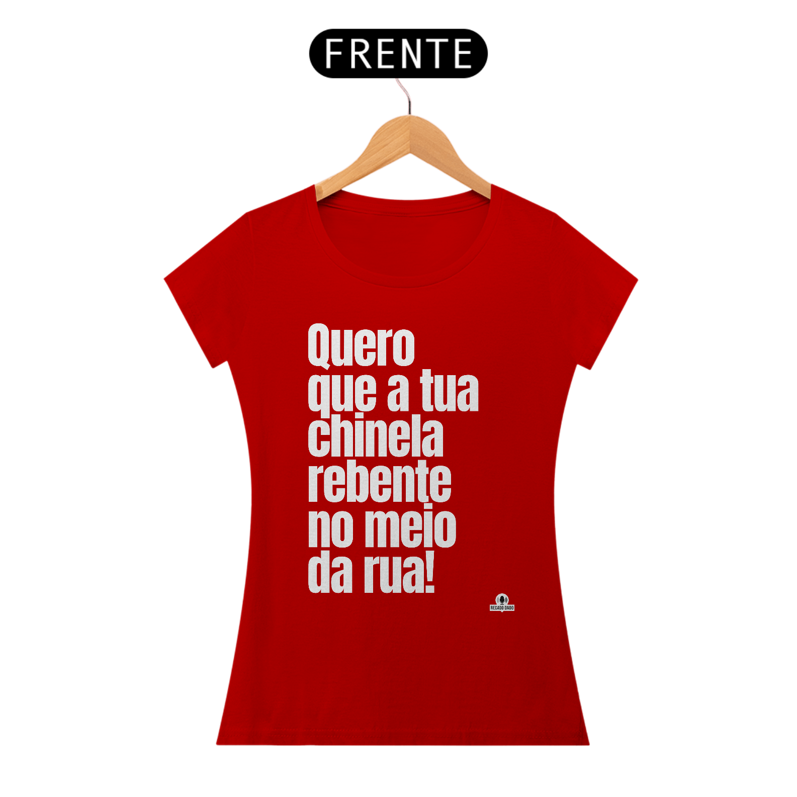 Nome do produto: Camiseta feminina com frase engraçada \