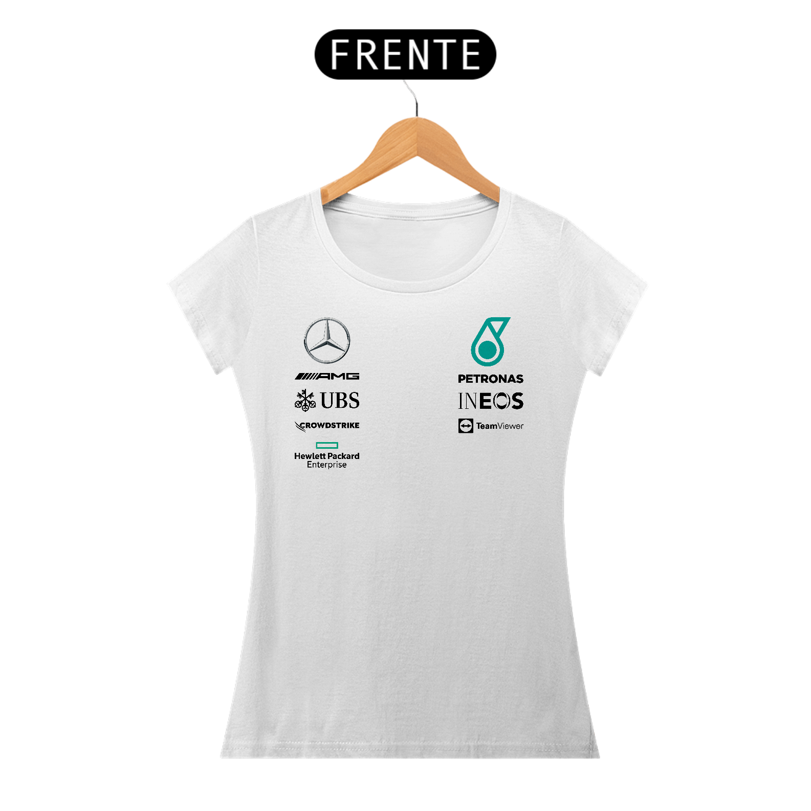Nome do produto: Baby Look Mercedes AMG Petronas F1 Team 2020