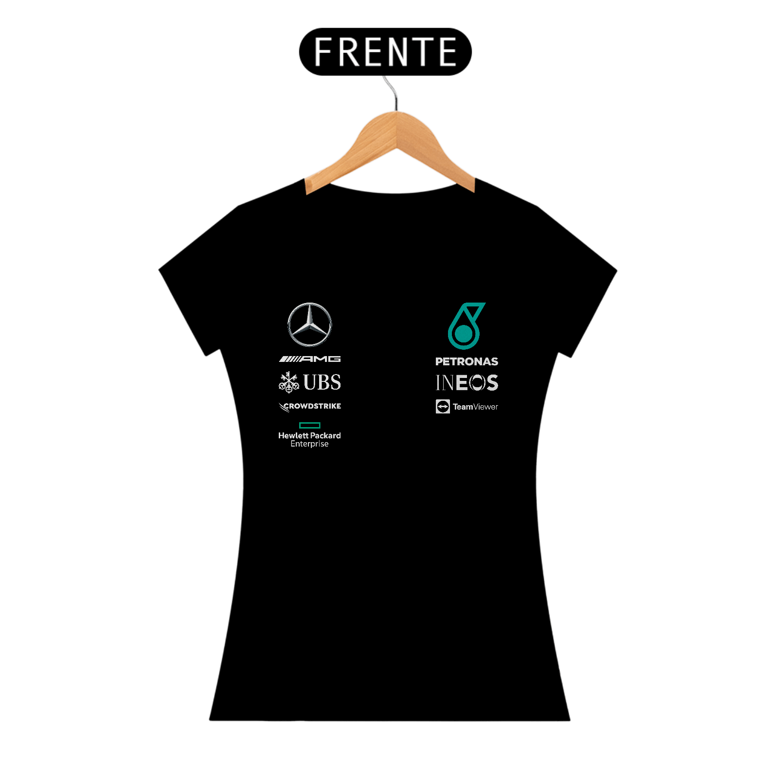 Nome do produto: Baby Look Mercedes AMG Petronas F1 Team 2020