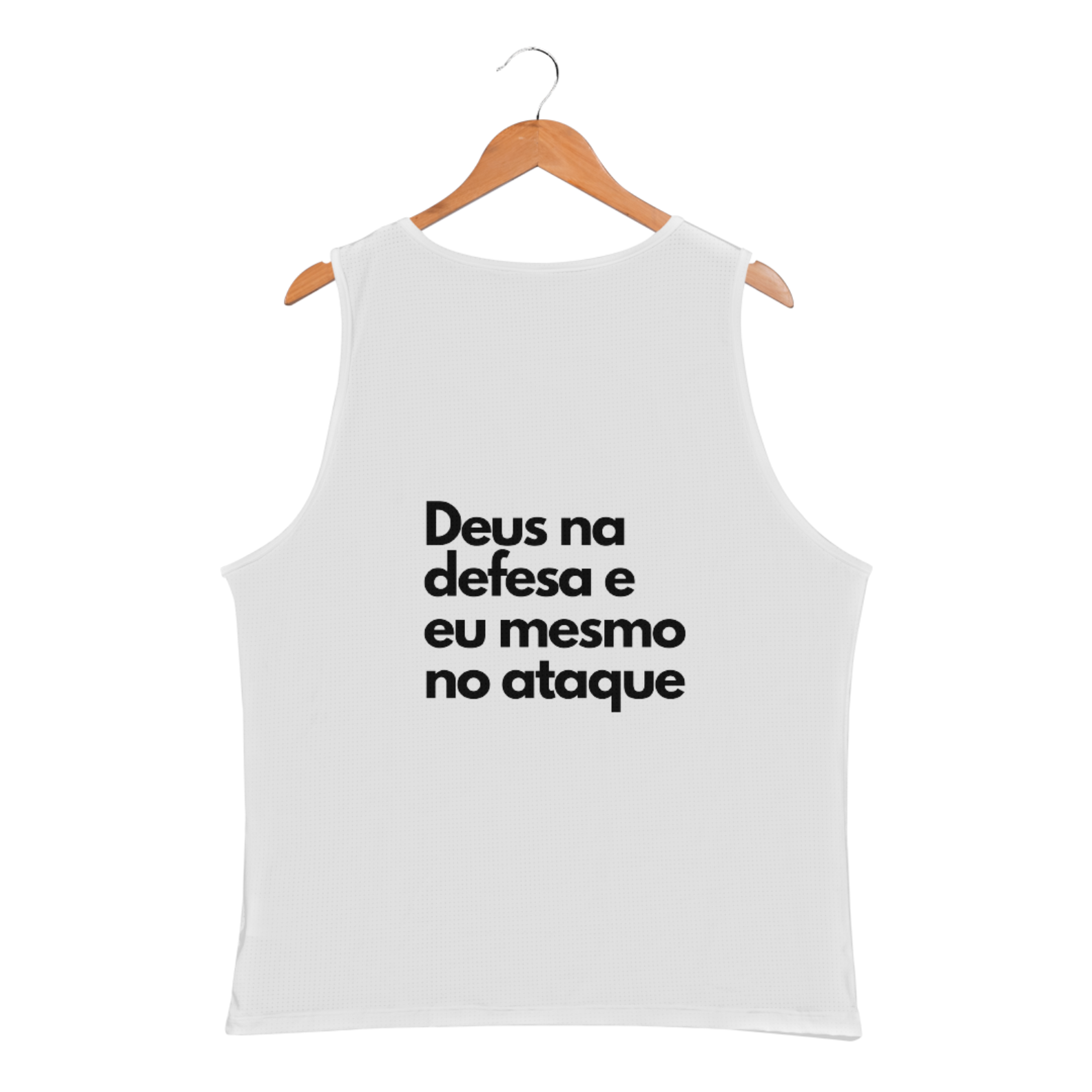 Nome do produto: Regata UV Masculina Deus na defesa