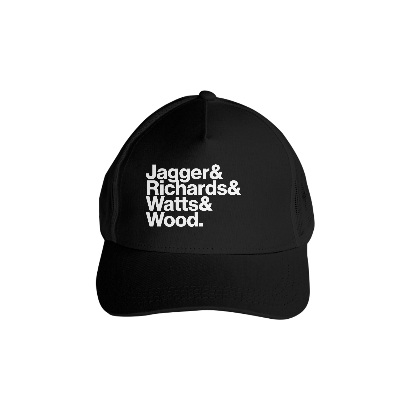 Nome do produto: Boné americano black com tela THE ROLLING STONES