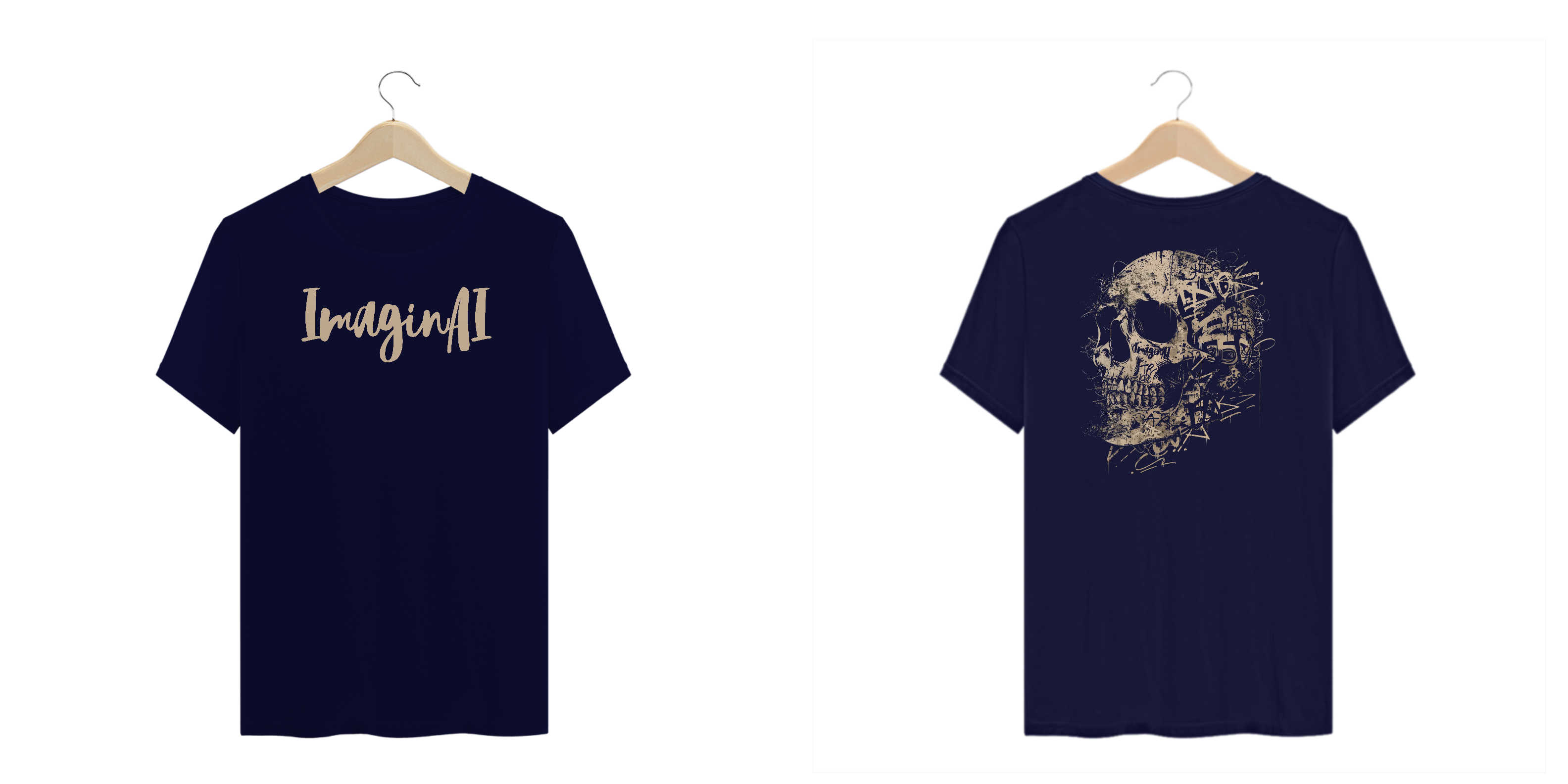 Camiseta ImaginAI Skull Plus Size