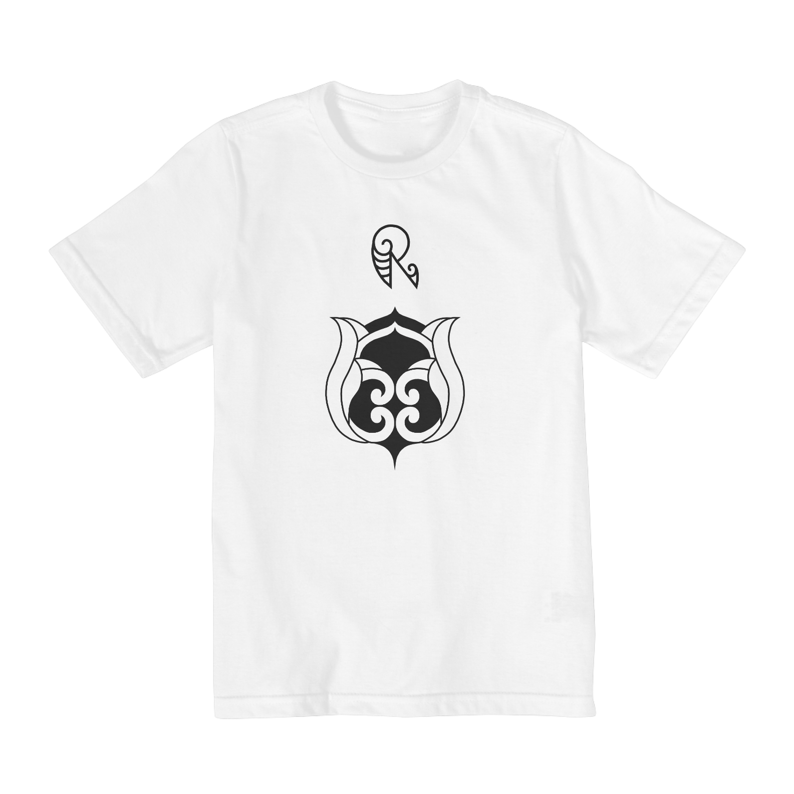 Camisa Infantil Renai Tattoo Black Rose Branca