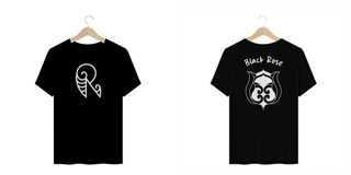 Camisa Renai Tattoo Black Rose Plus Size Preta