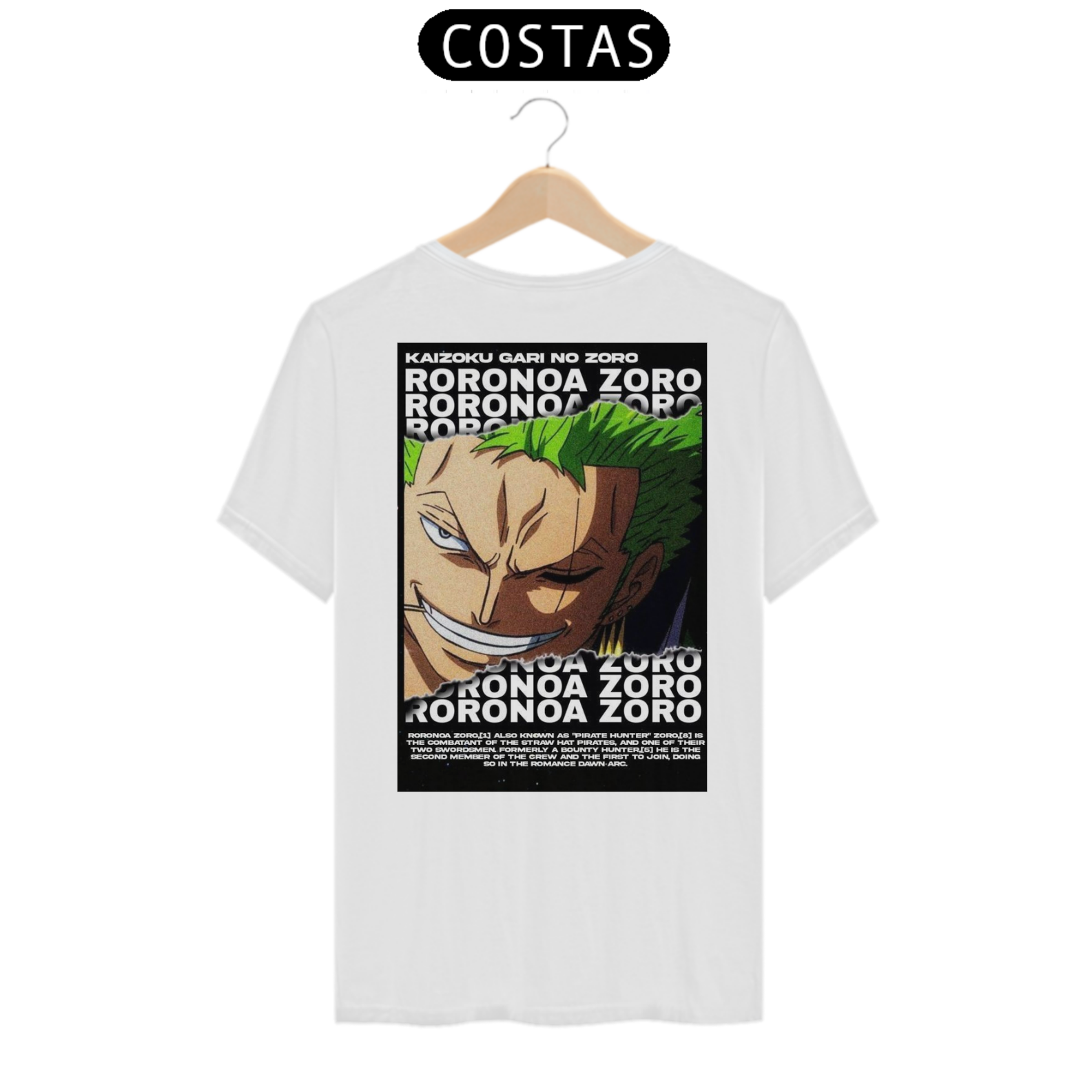 Nome do produto: CAMISETA - RORONOA ZORO ONE PIECE