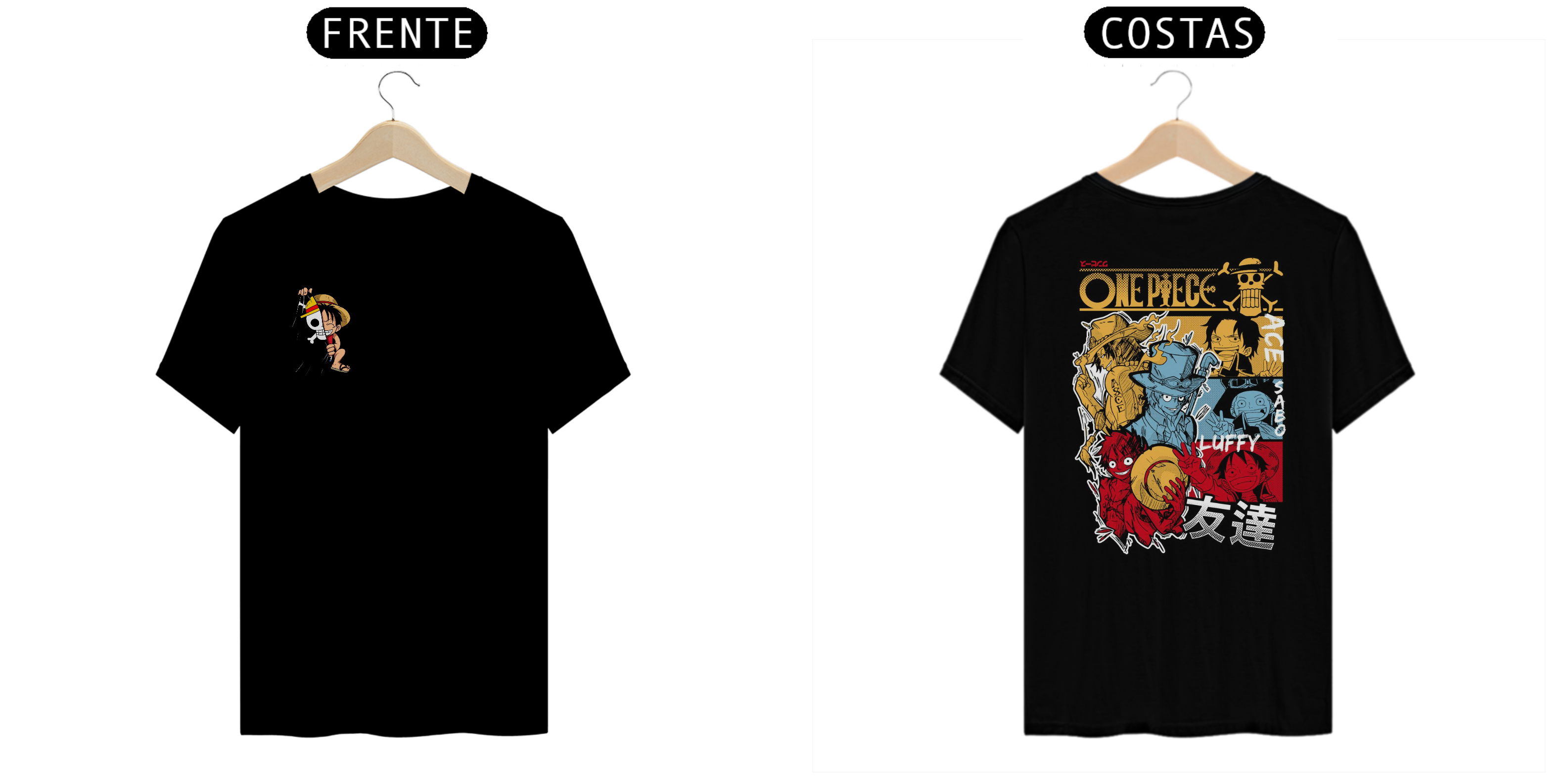 Nome do produto: CAMISETA - ONE PIECE FRENTE E COSTAS