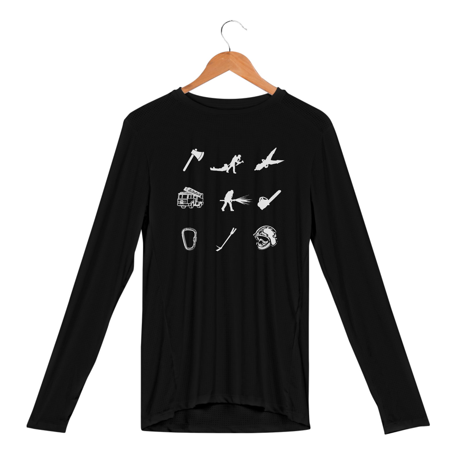 Nome do produto: Manga longa Sport Dry Uv - Símbolos Bombeiro 