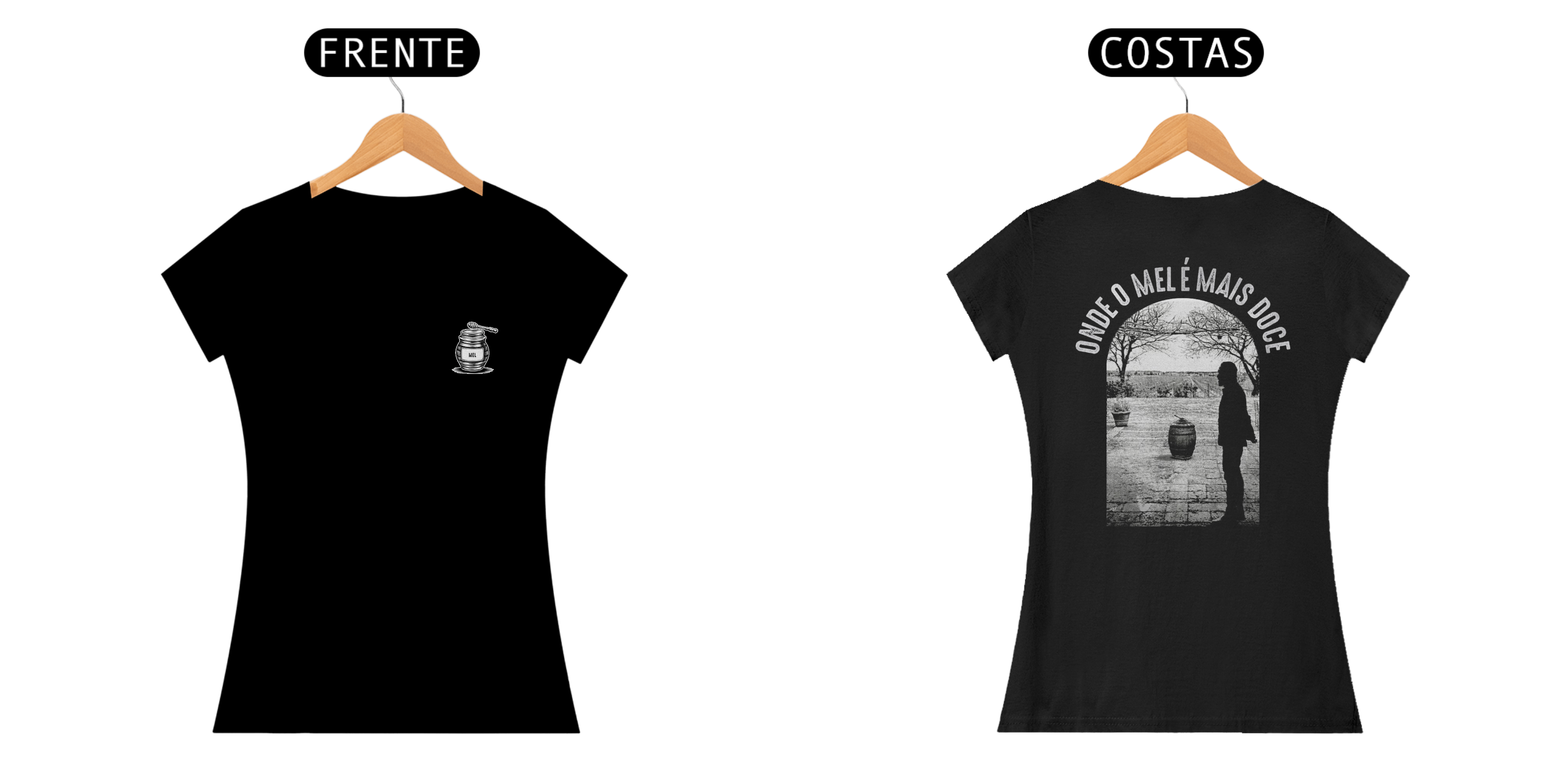 Nome do produto: Modelo ONDE O MEL É MAIS DOCE Baby Look