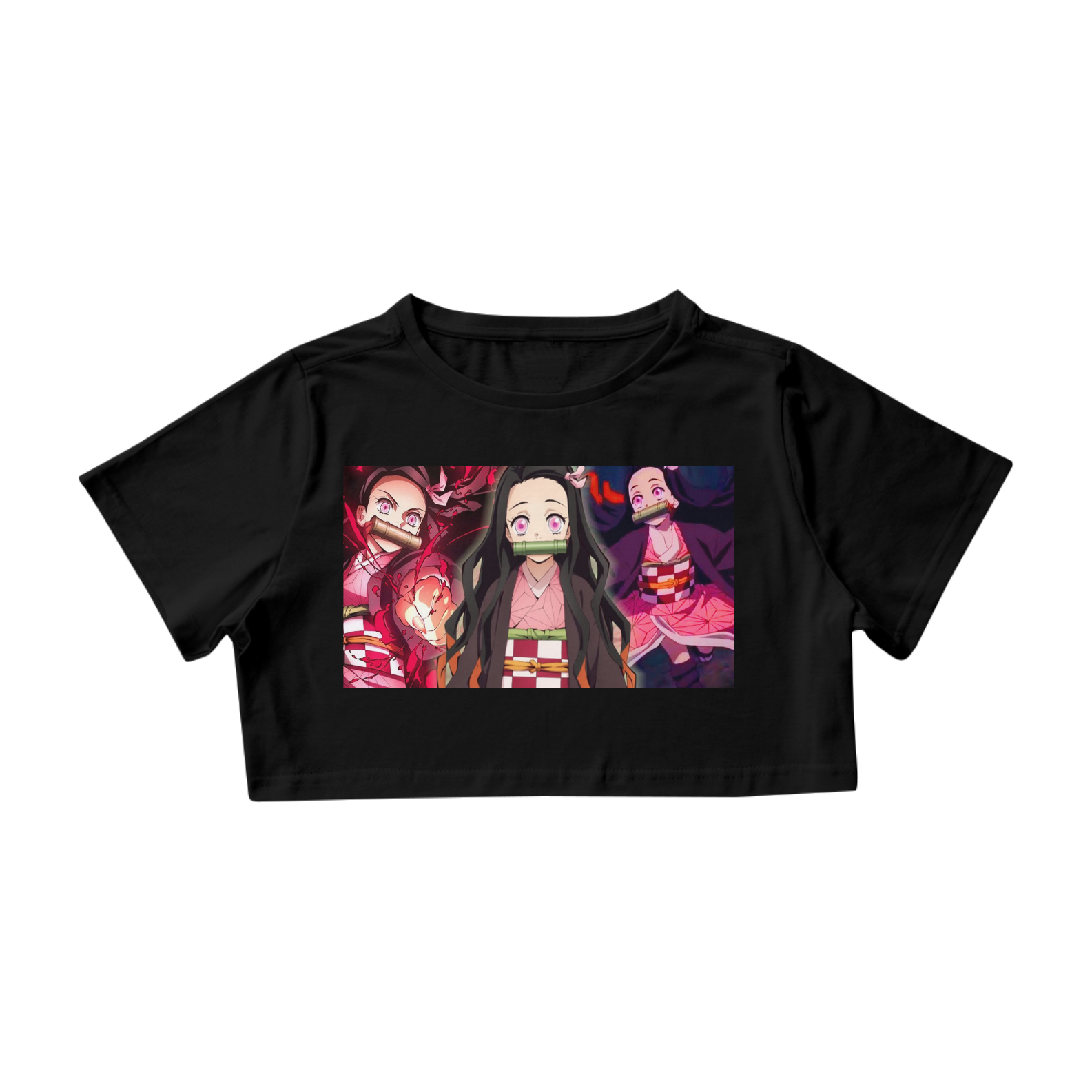 Nome do produto: Camisa Cropped-Nezuko