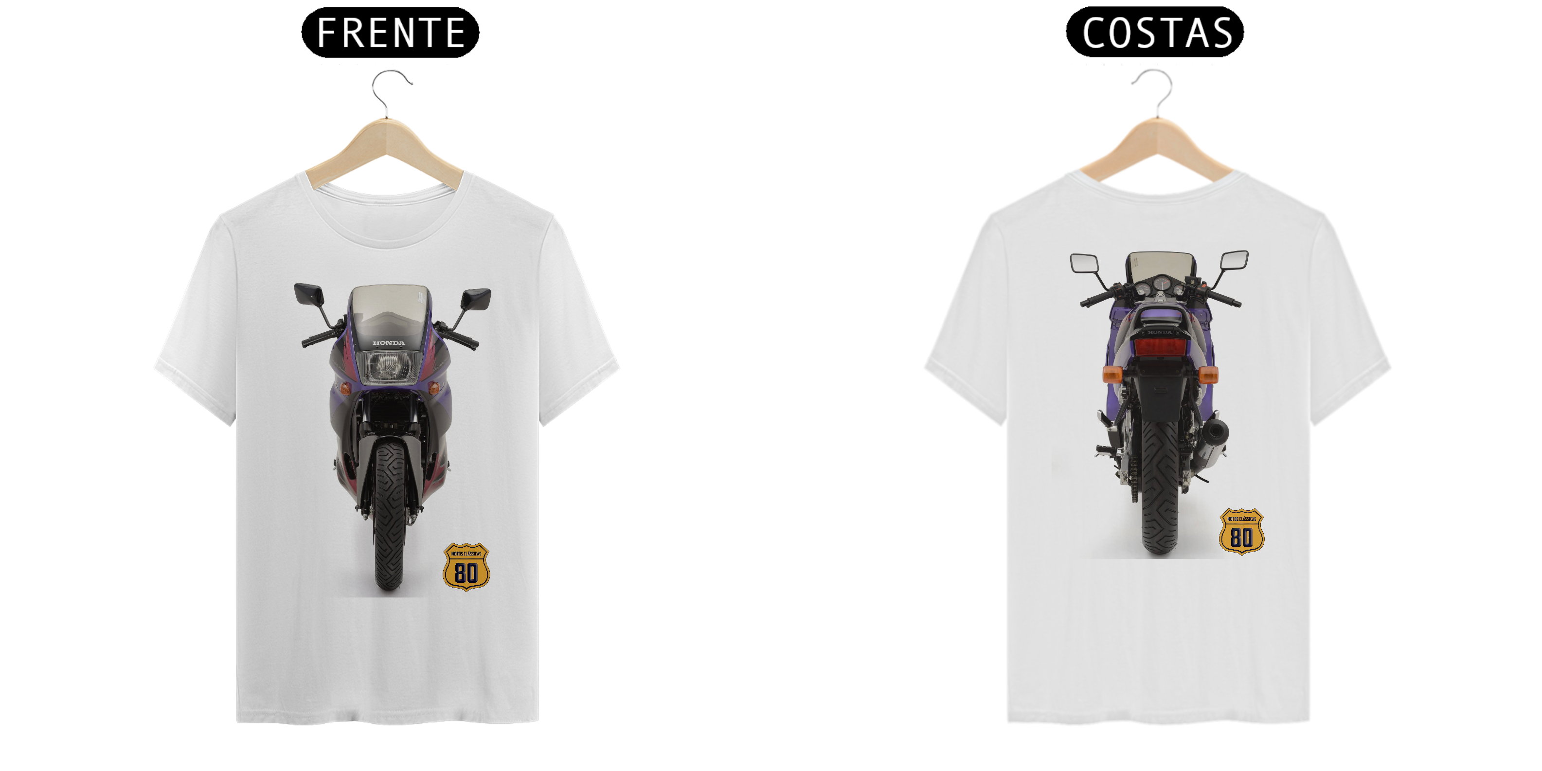 Nome do produto: Camiseta FRENTE e COSTAS CBR 450SR