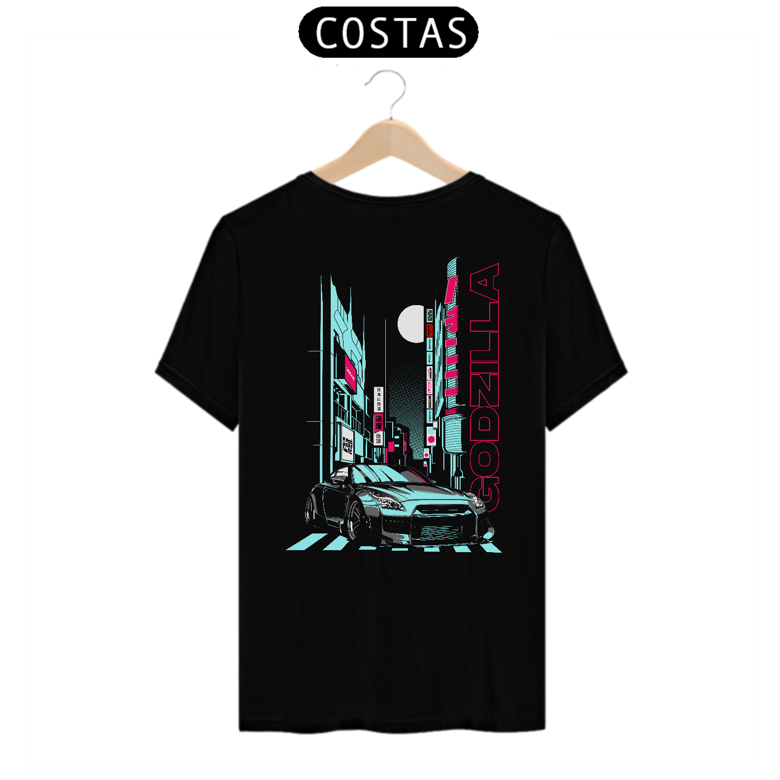 Nome do produto: Camiseta Unissex GT-R R35 Godzilla