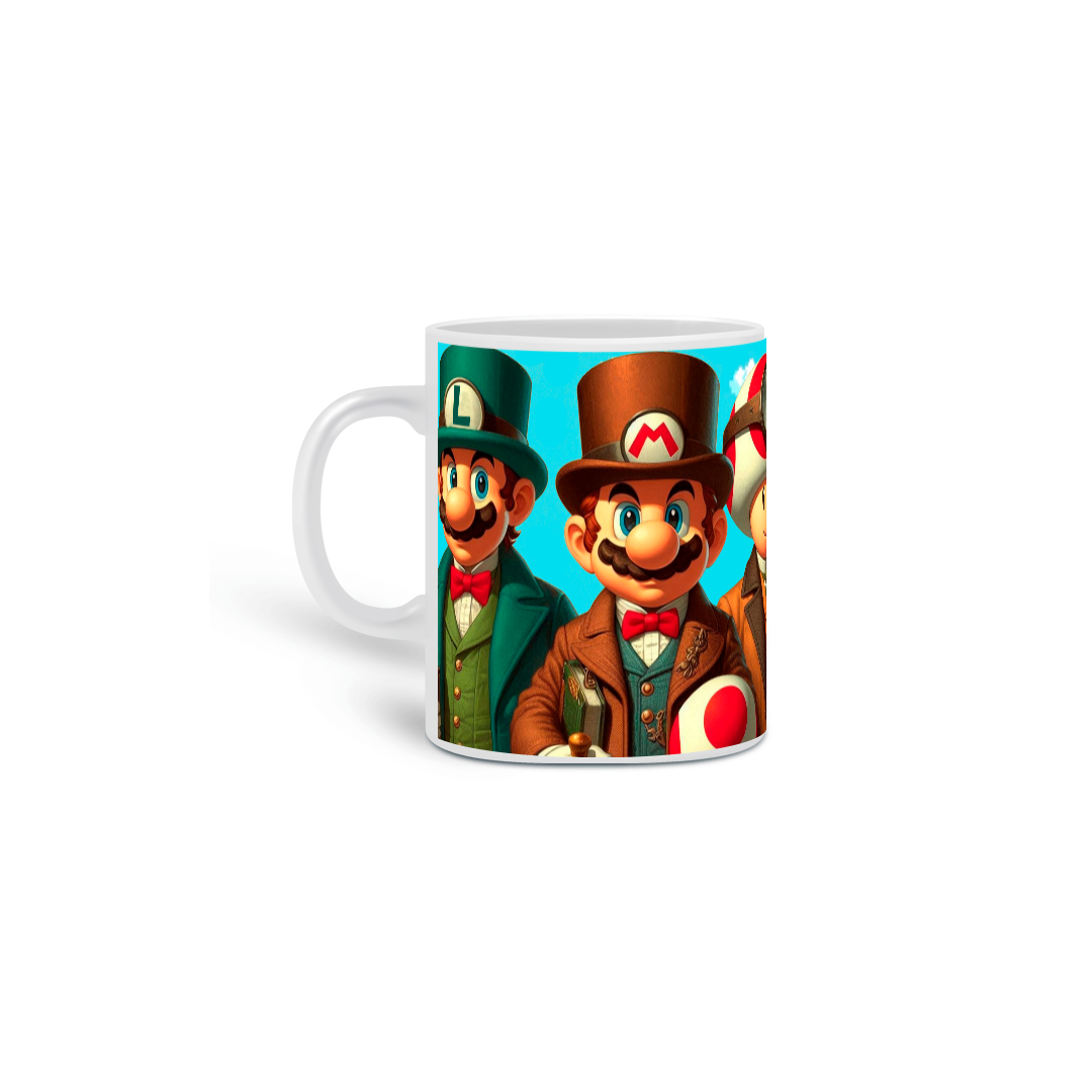 Nome do produto: CANECA ELEMENTAR LUIGI, MARIO E TOAD